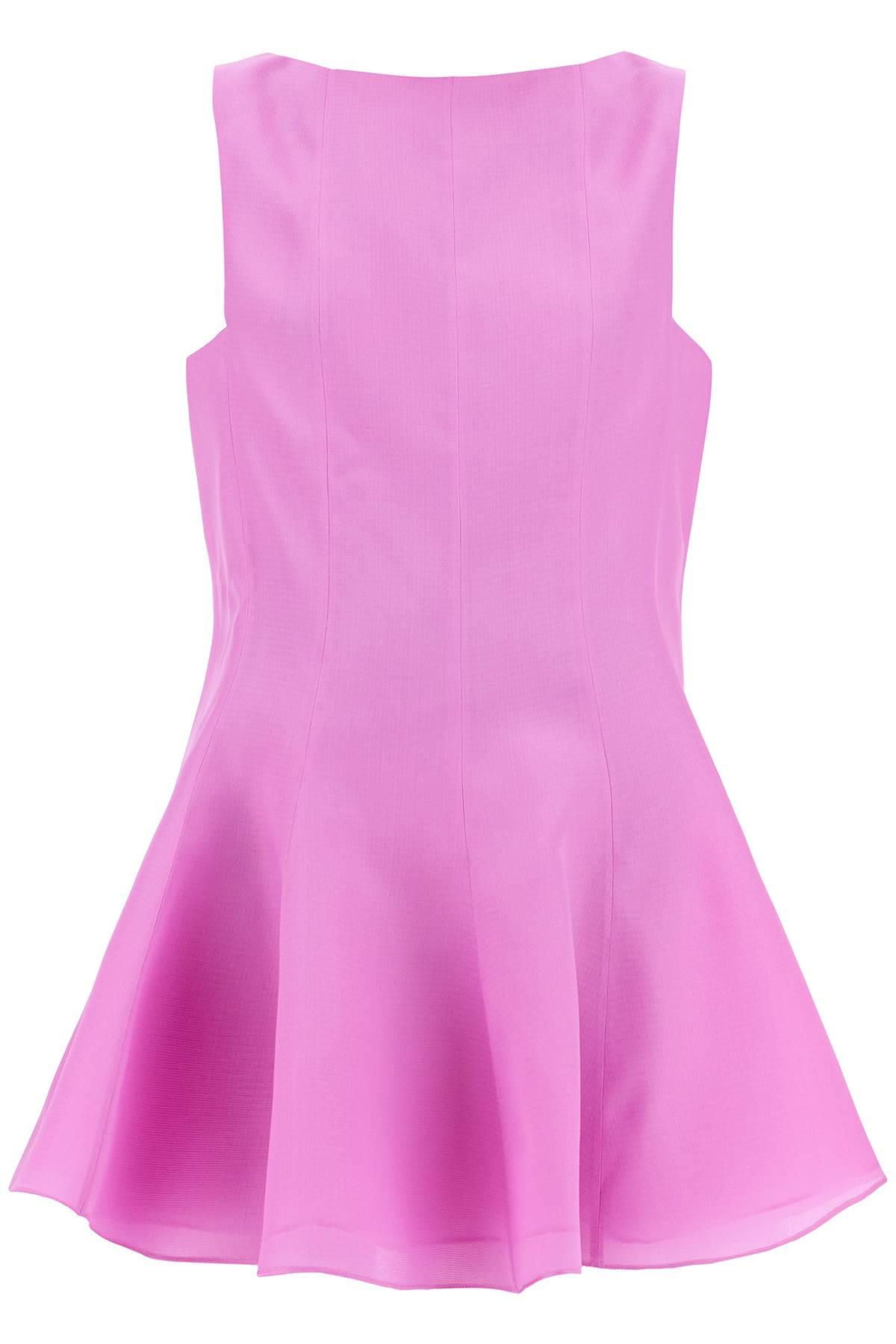 Shop Khaite Silk Gazar Mini Dress Mags In Pink