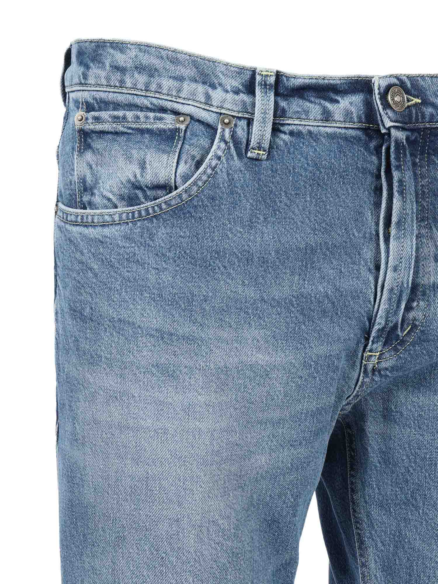 Dondup Light Blue Straight-leg Denim Pants In Blue