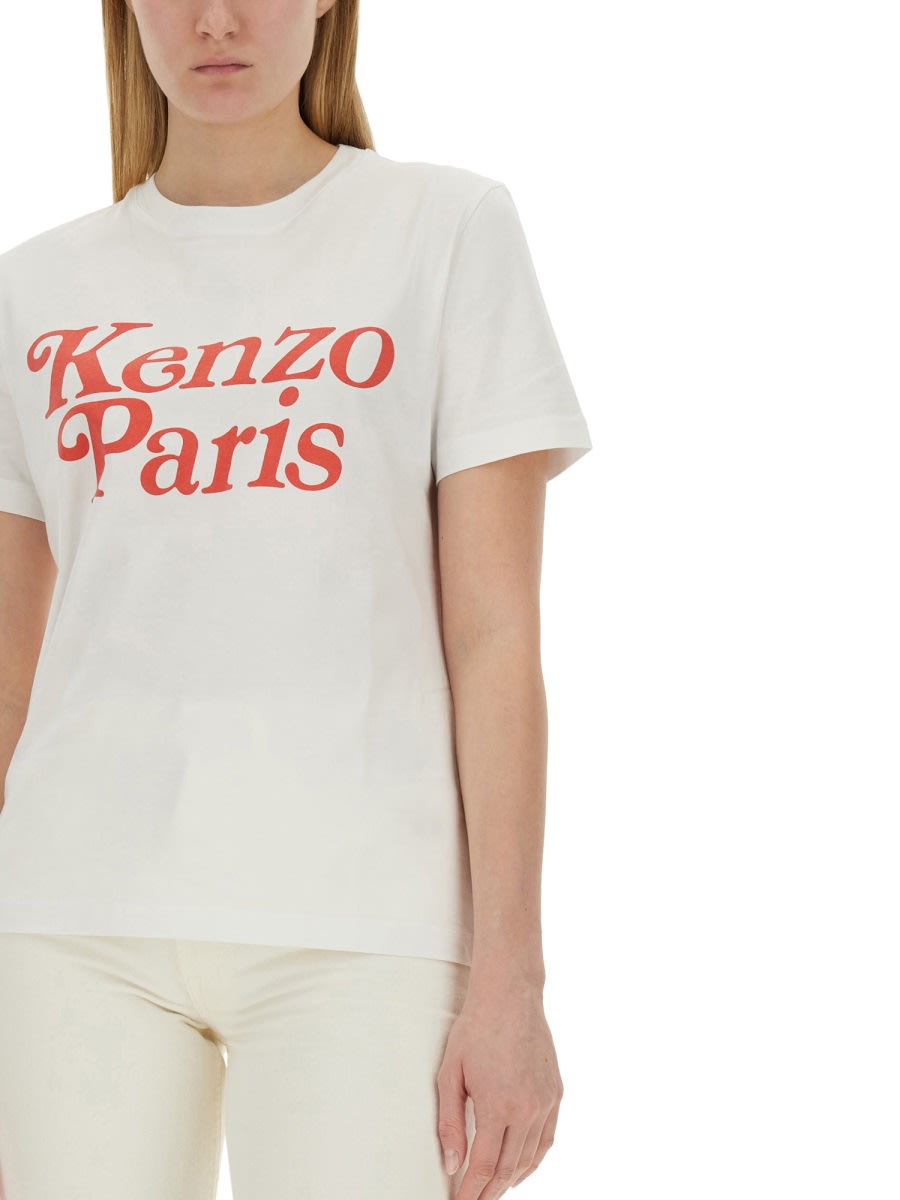 Shop Kenzo Logo Print T-shirt In White