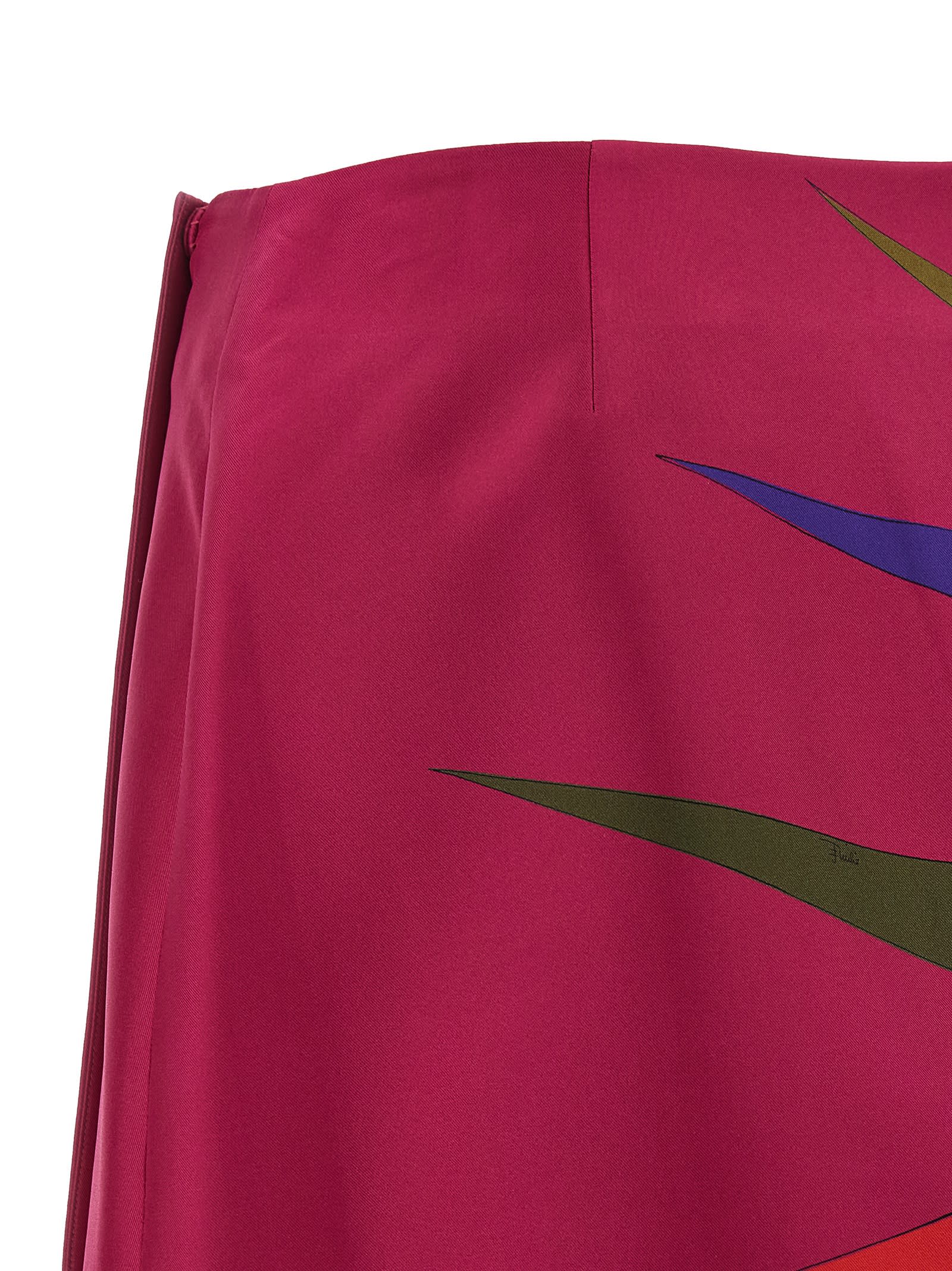 Pucci High Waist Mini Skirt With Graphic Print In Multi