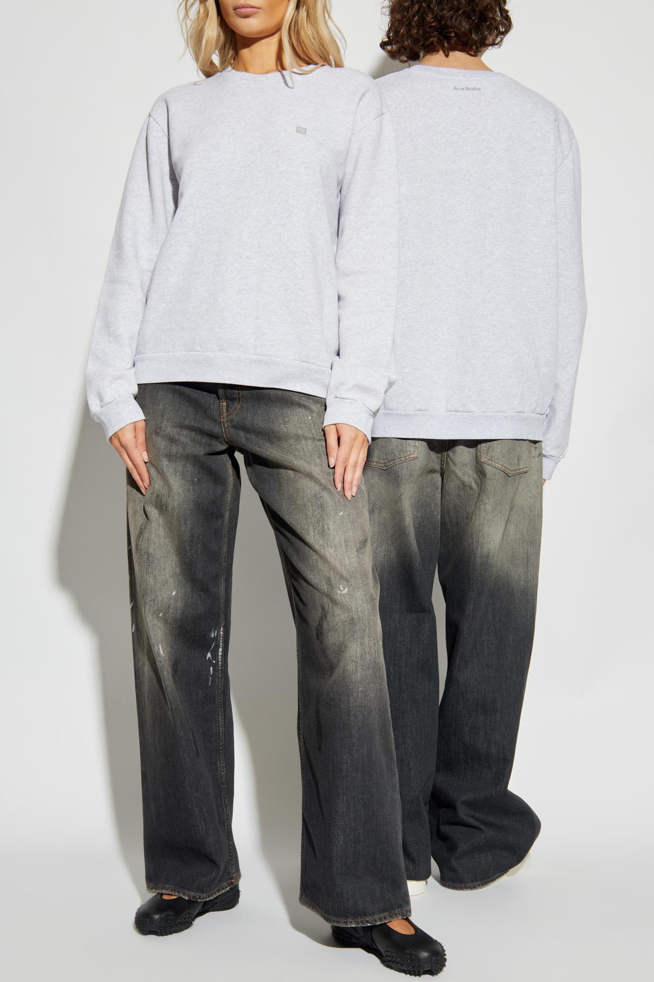 Acne Studios Cotton Sweatshirt In Gray