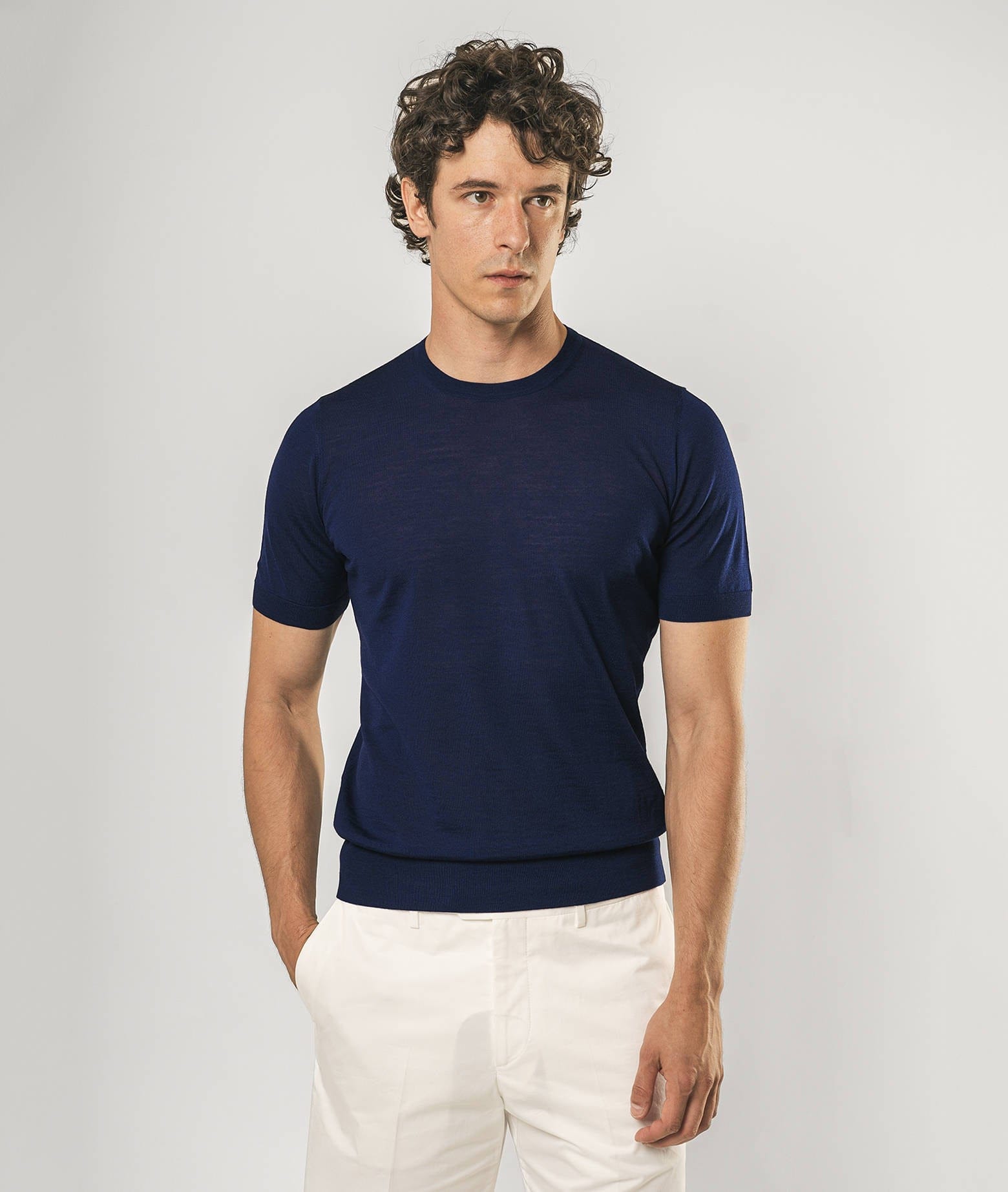 Shop Larusmiani Crewneck Roquebrune T-shirt In Darkblue