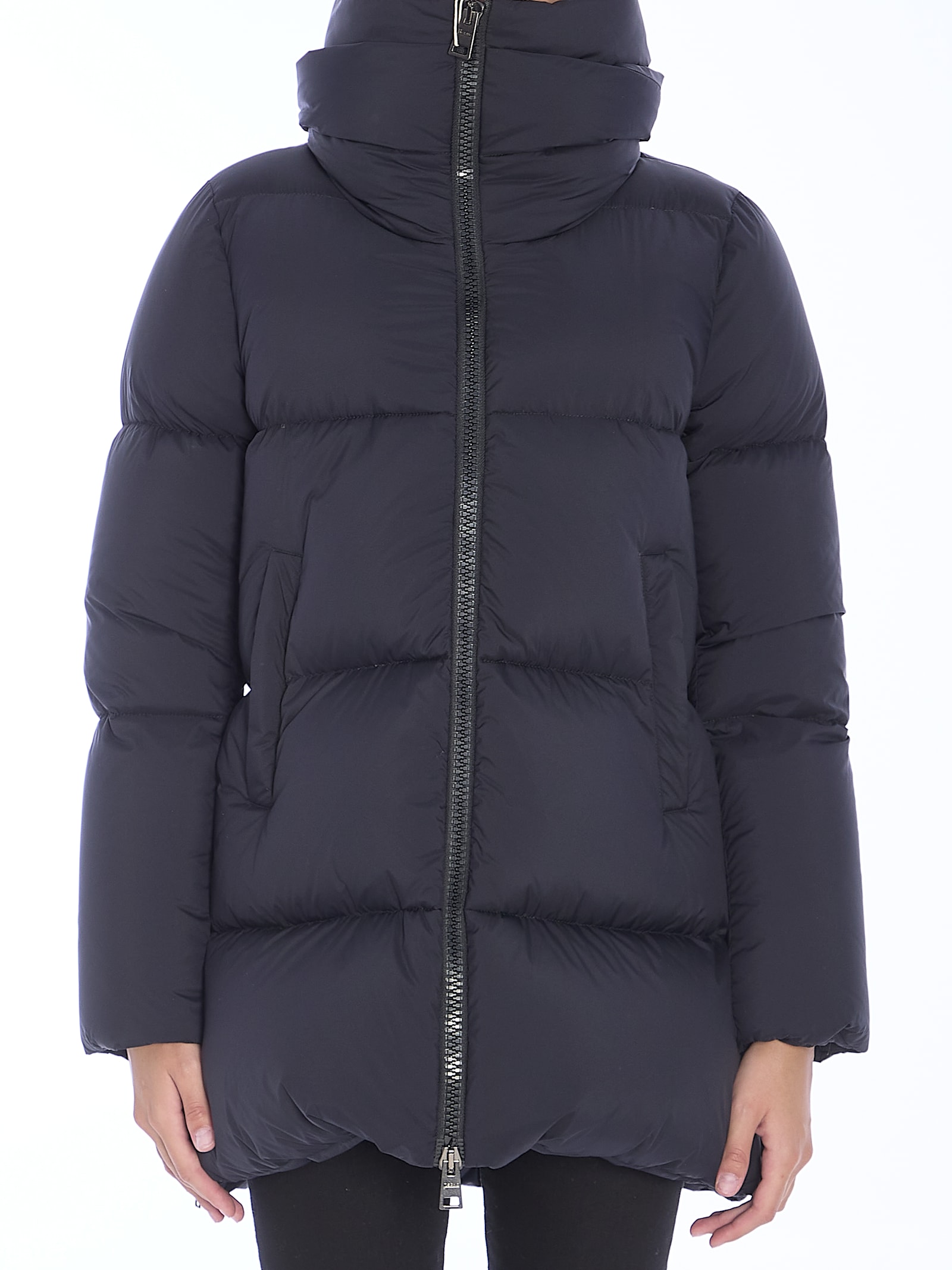 Shop Herno Nylon Down Jacket In Black