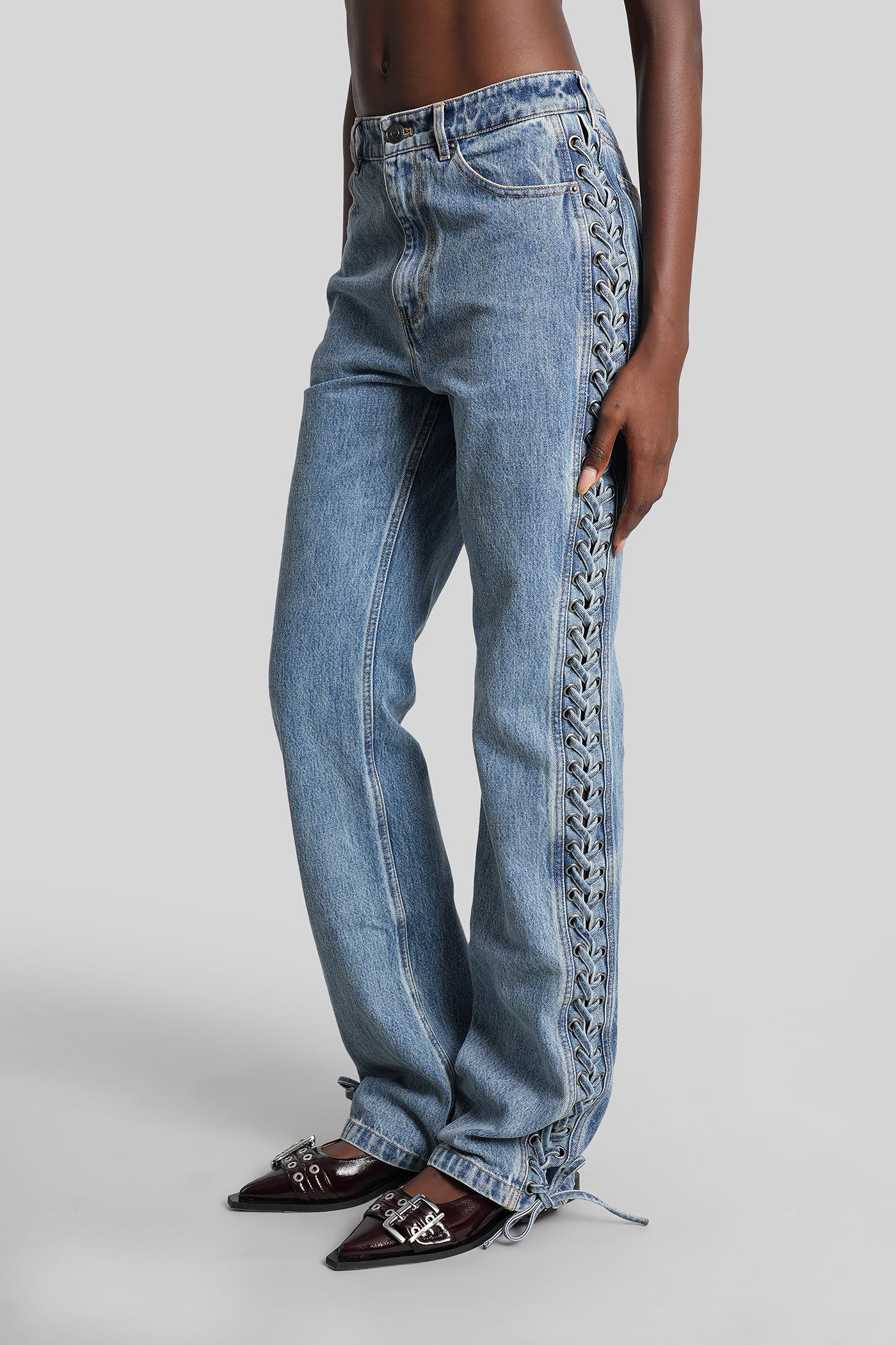 Rotate Birger Christensen Jeans Rotate Woman Color Black In Blue