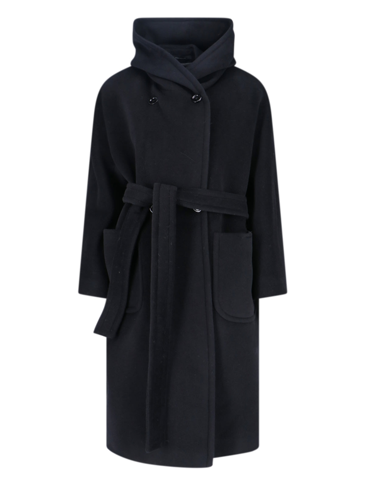 Tagliatore Tailored Black Jacket With Classic Collar And Minimalistic Design In Black