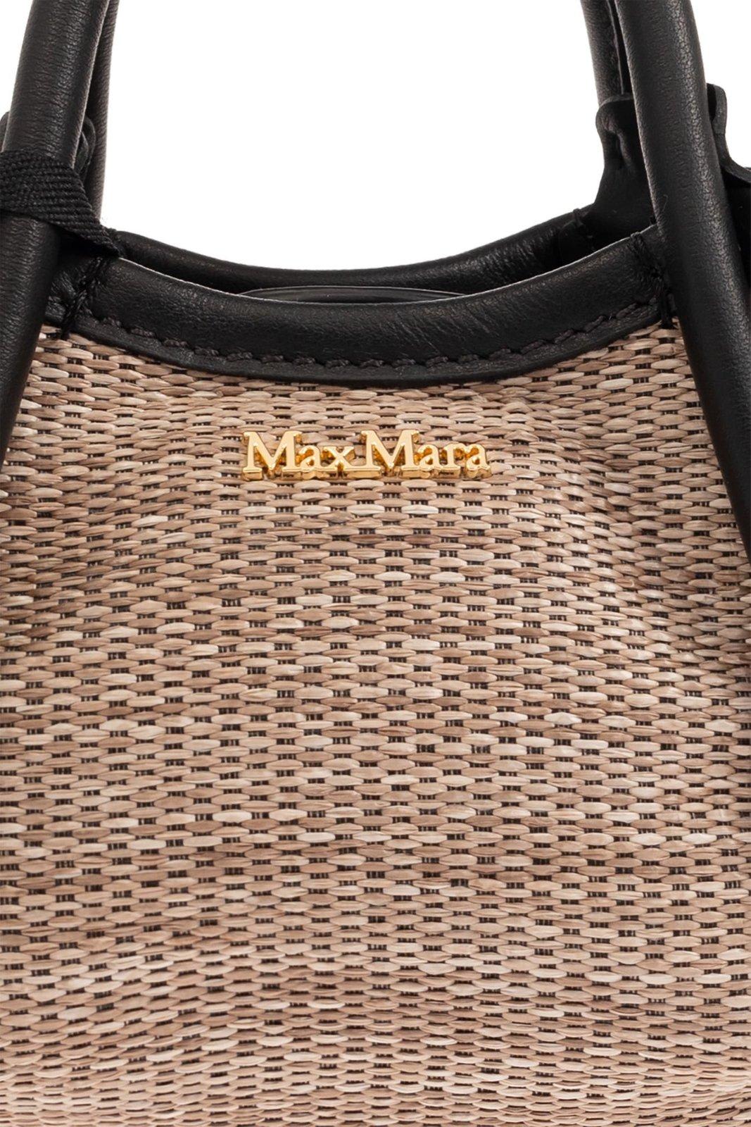 Shop Max Mara Marine Xxs Logo Plaque Shoulder Bag In C