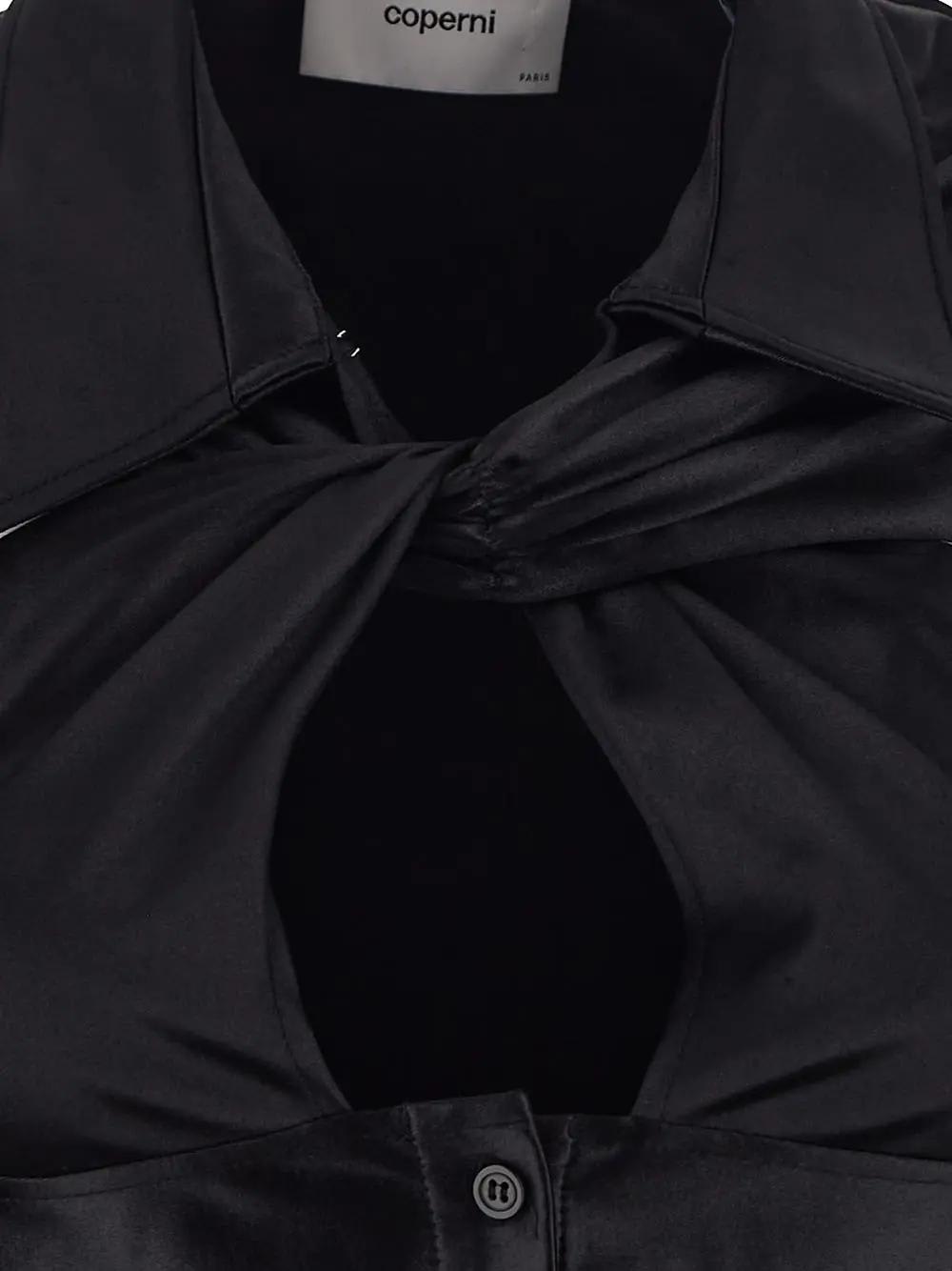 Shop Coperni Cut-out Shirt In Black