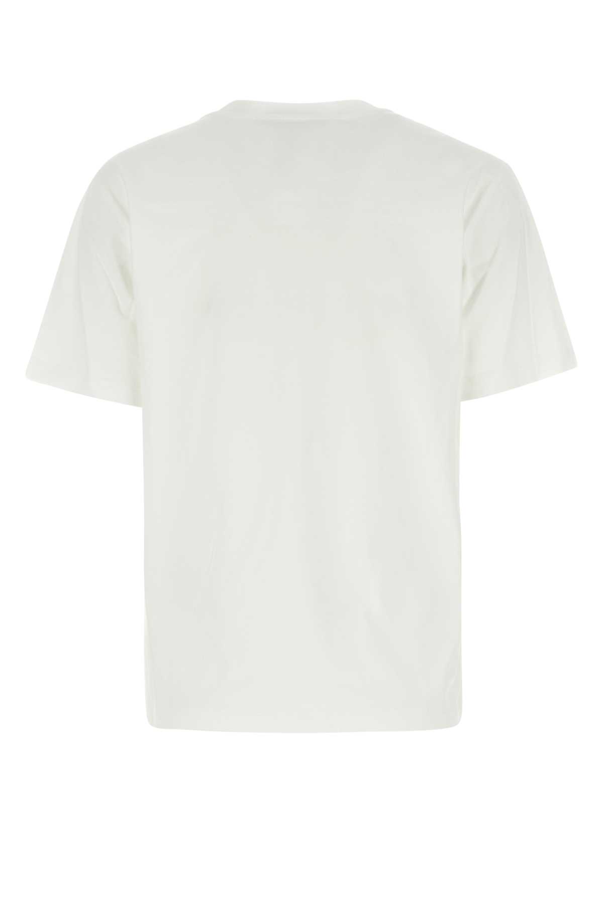 Shop Mcm White Cotton T-shirt In Wo