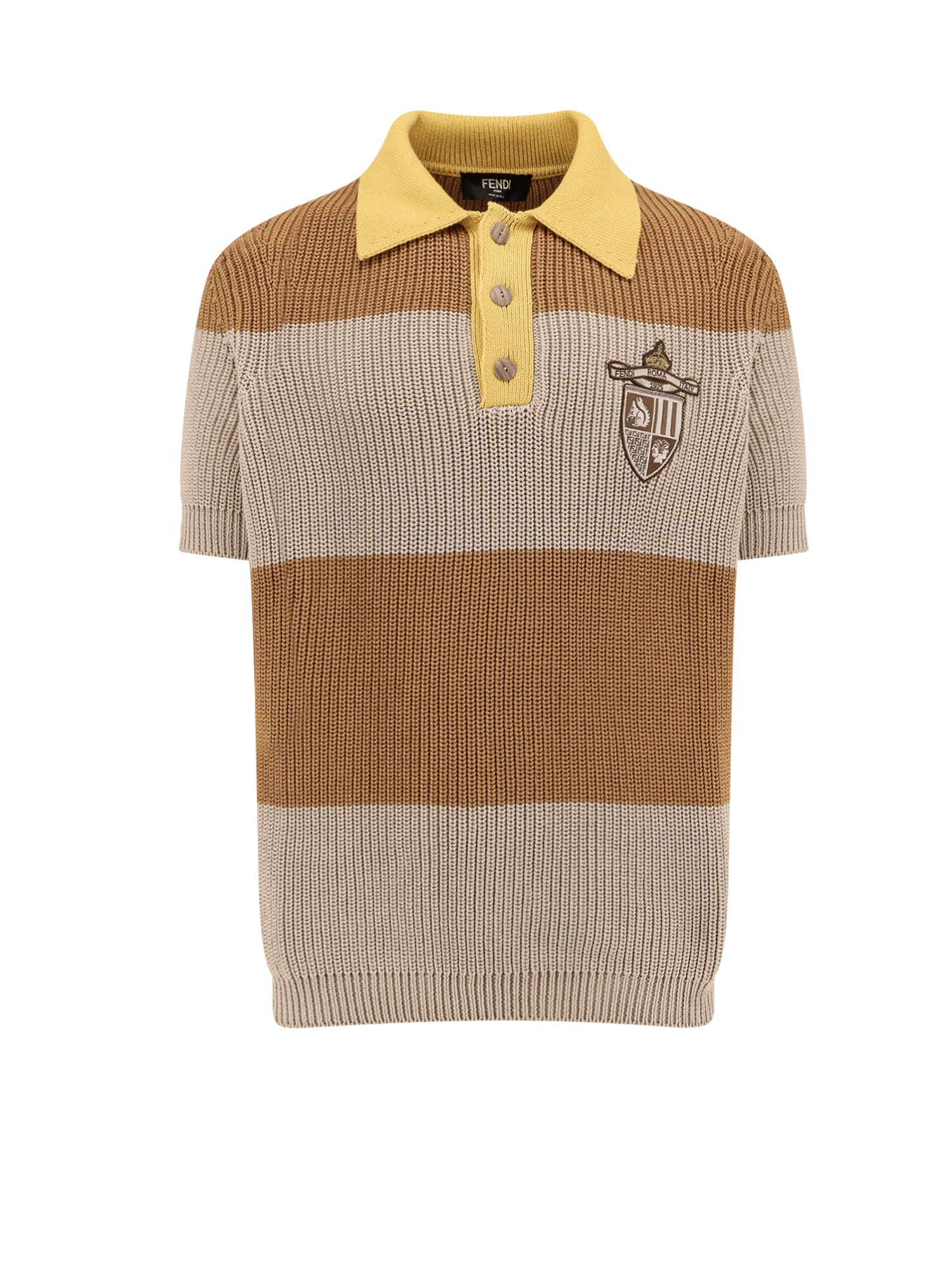 Fendi Polo Shirt In Beige