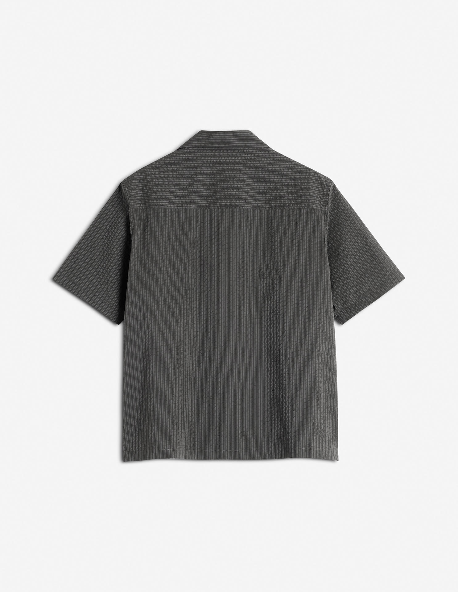 Maison Kitsuné Resort Grey Short-sleeved Shirt In Black