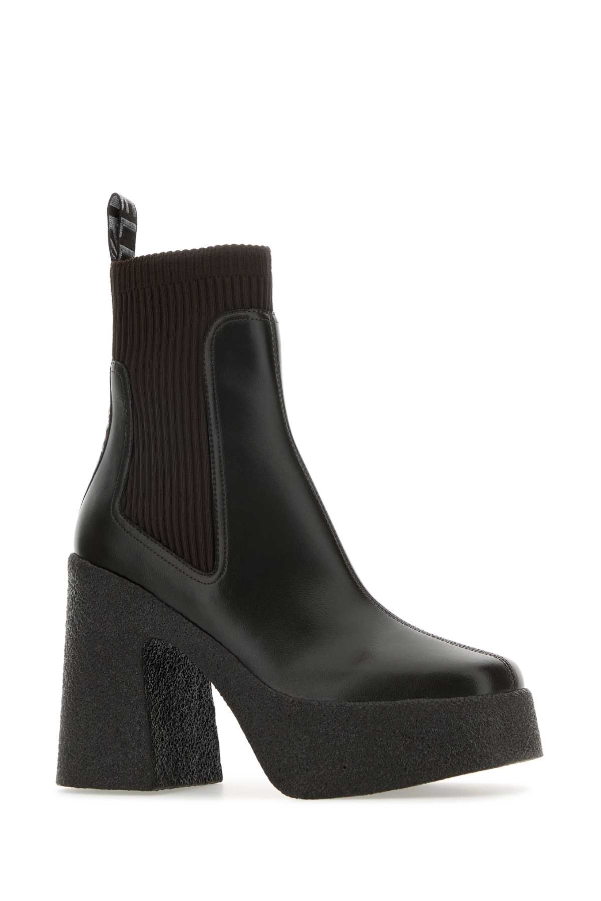 Shop Stella Mccartney Dark Brown Alter Mat Skyla Ankle Boots In Ebony