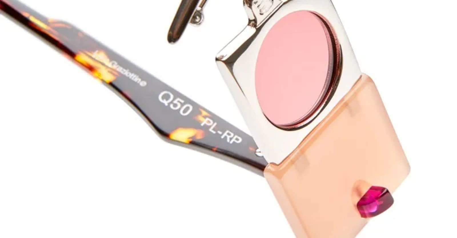 Shop Kuboraum Mask Q50 - Silver Sunglasses