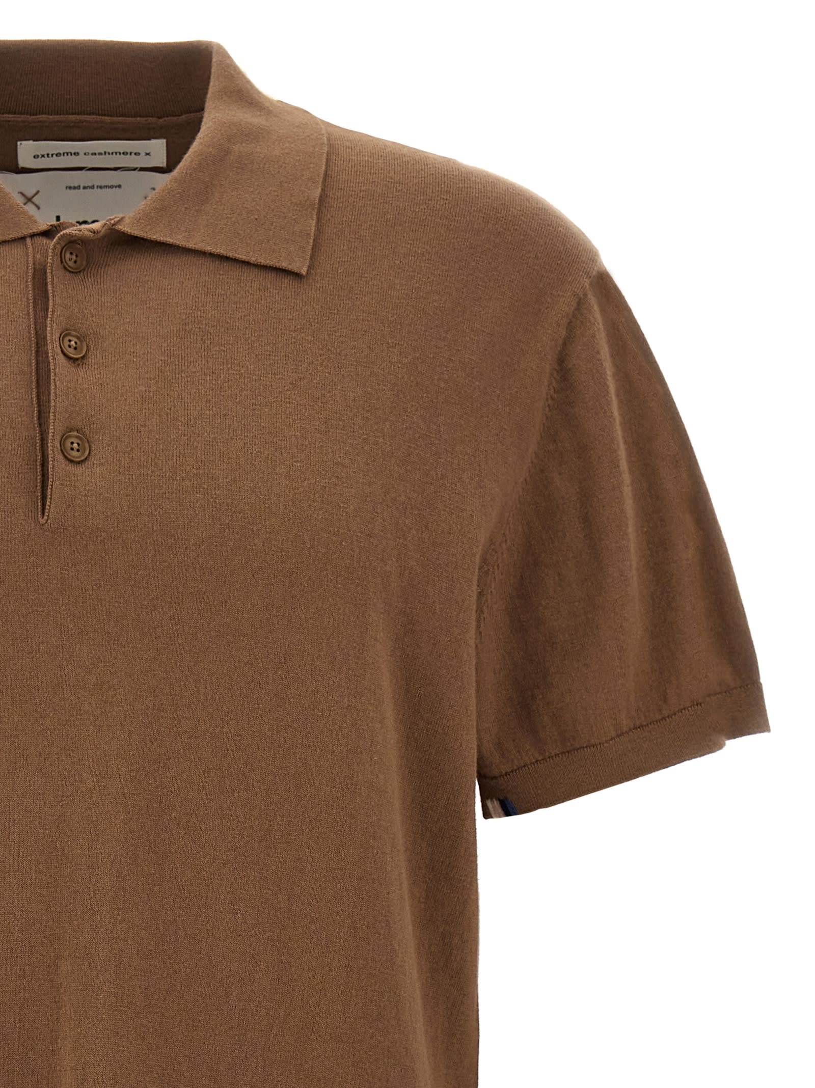 Shop Extreme Cashmere N°352 Avenue Polo Shirt In Brown