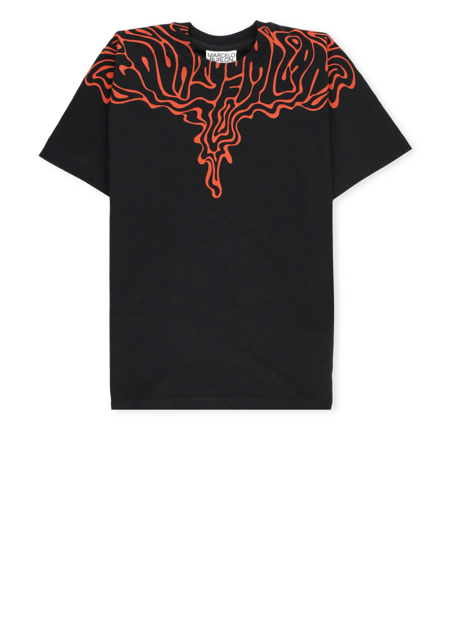 Shop Marcelo Burlon County Of Milan Fluid Wings T-shirt In Black Or