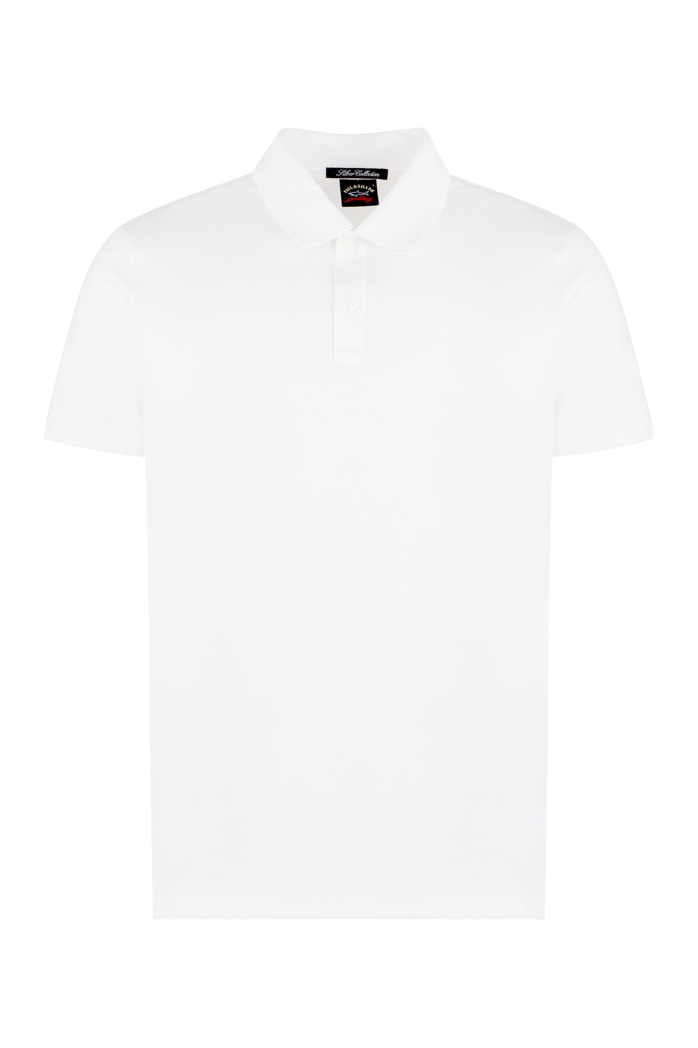 Shop Paul&amp;shark Short Sleeve Cotton Polo Shirt In Ivory