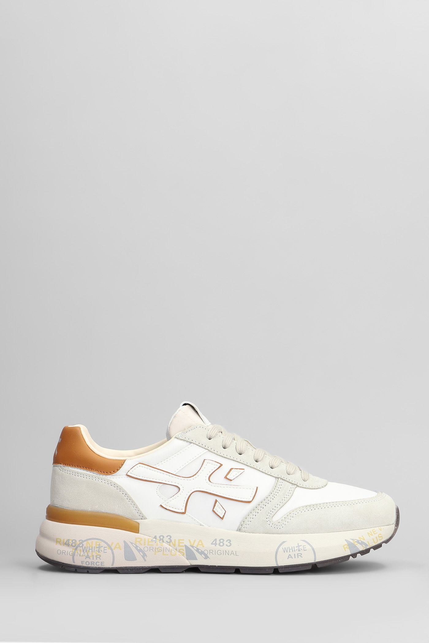 Mick Sneakers In White Suede And Fabric