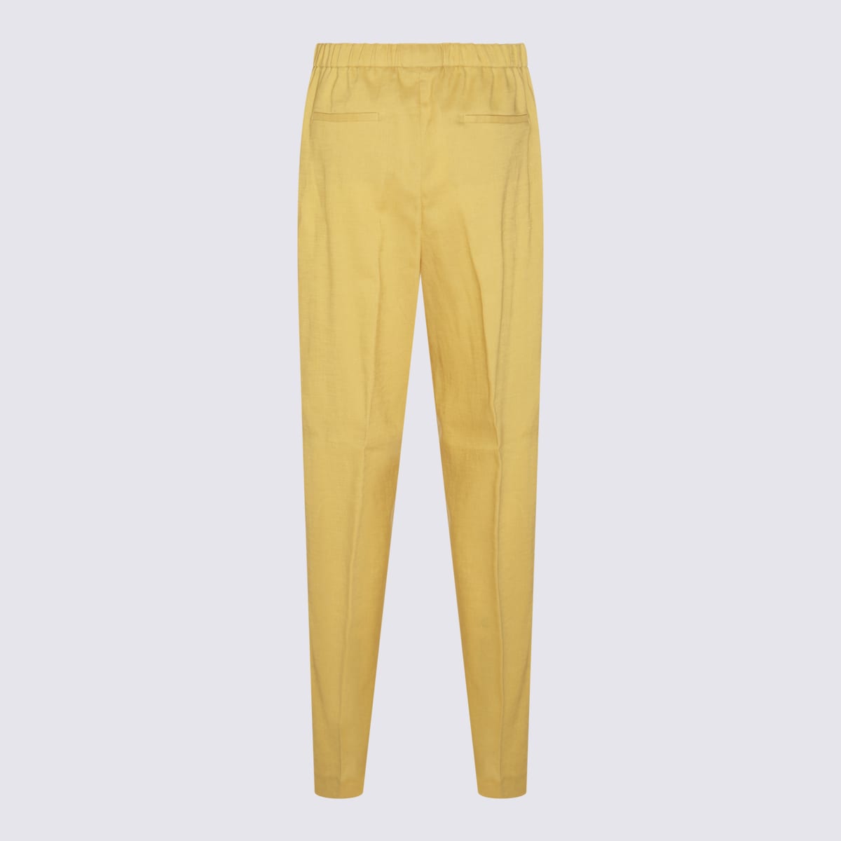 Shop Fabiana Filippi Green Linen Pants