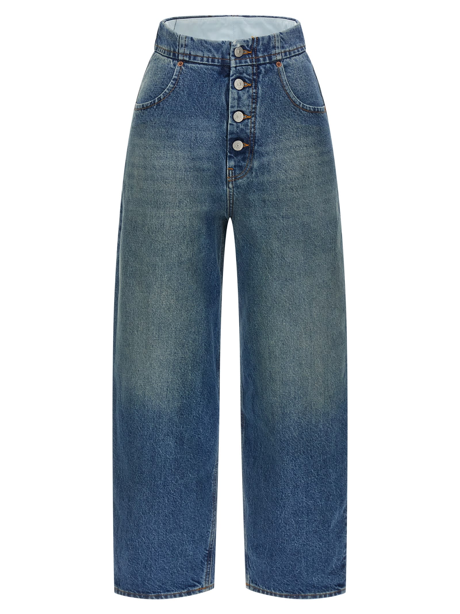 Mm6 Maison Margiela Straight-leg Jeans In Blue