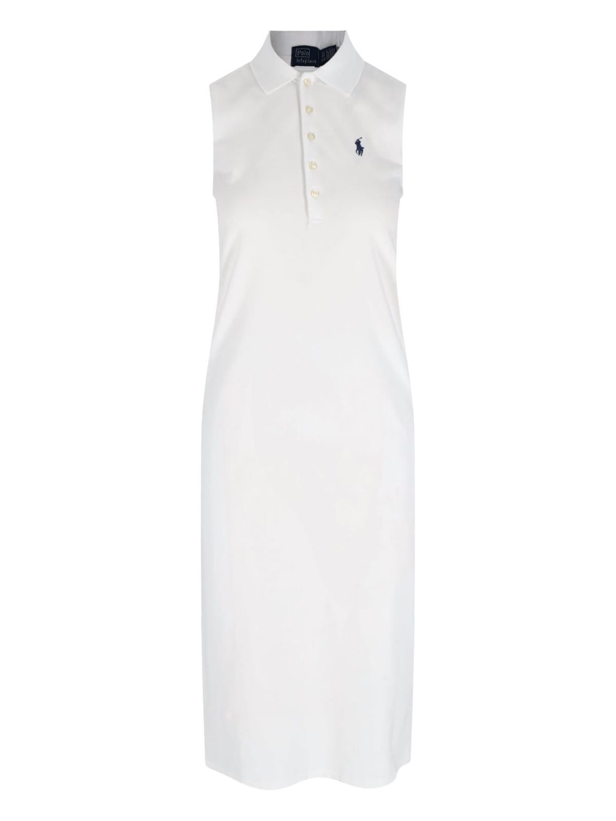 Polo Ralph Lauren Logo Midi Dress In White