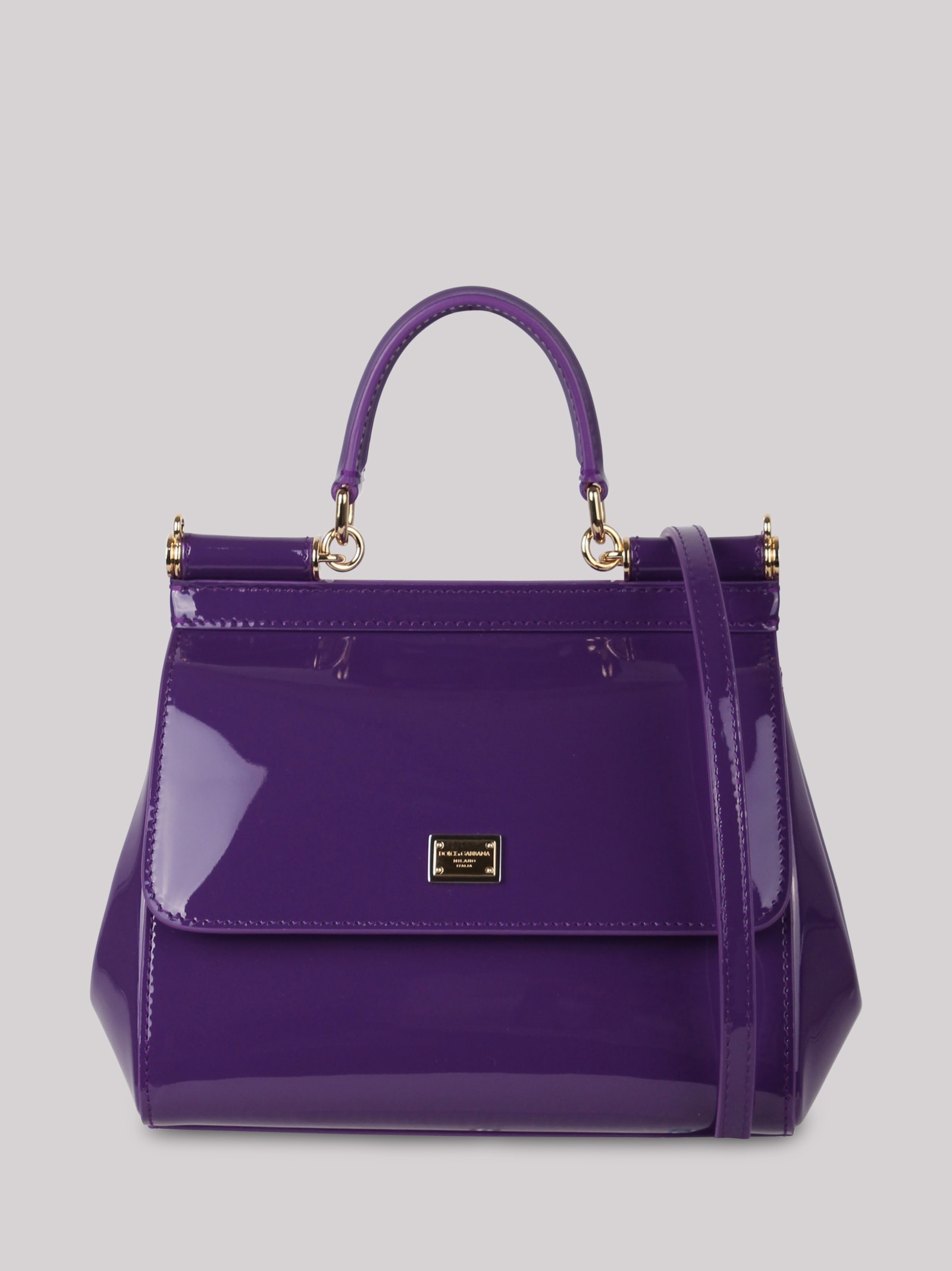 Dolce & Gabbana Medium Sicily Handbag In Purple