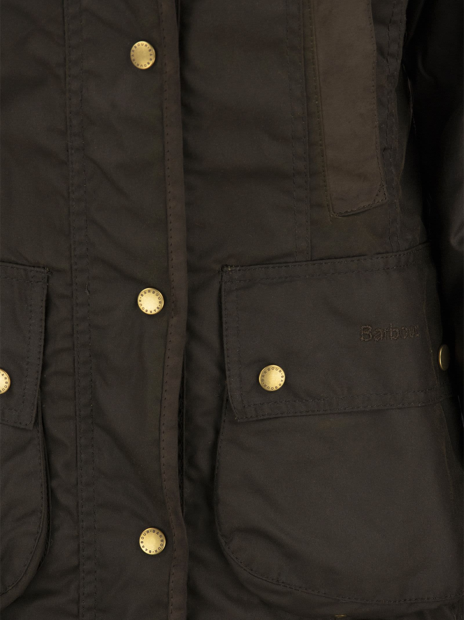 Shop Barbour Bower Wax Jacket In Olive