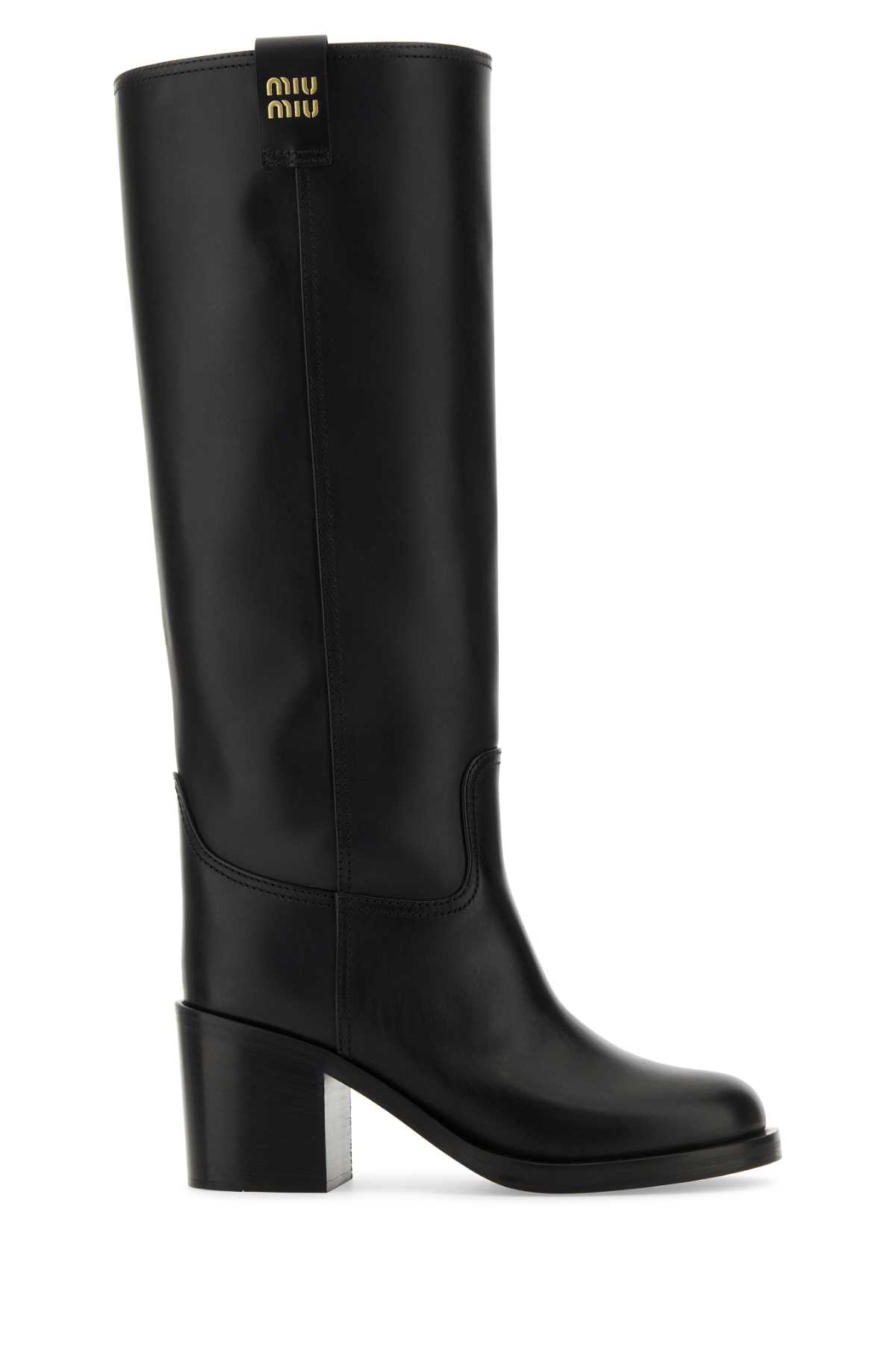 Miu Miu Black Leather Boots