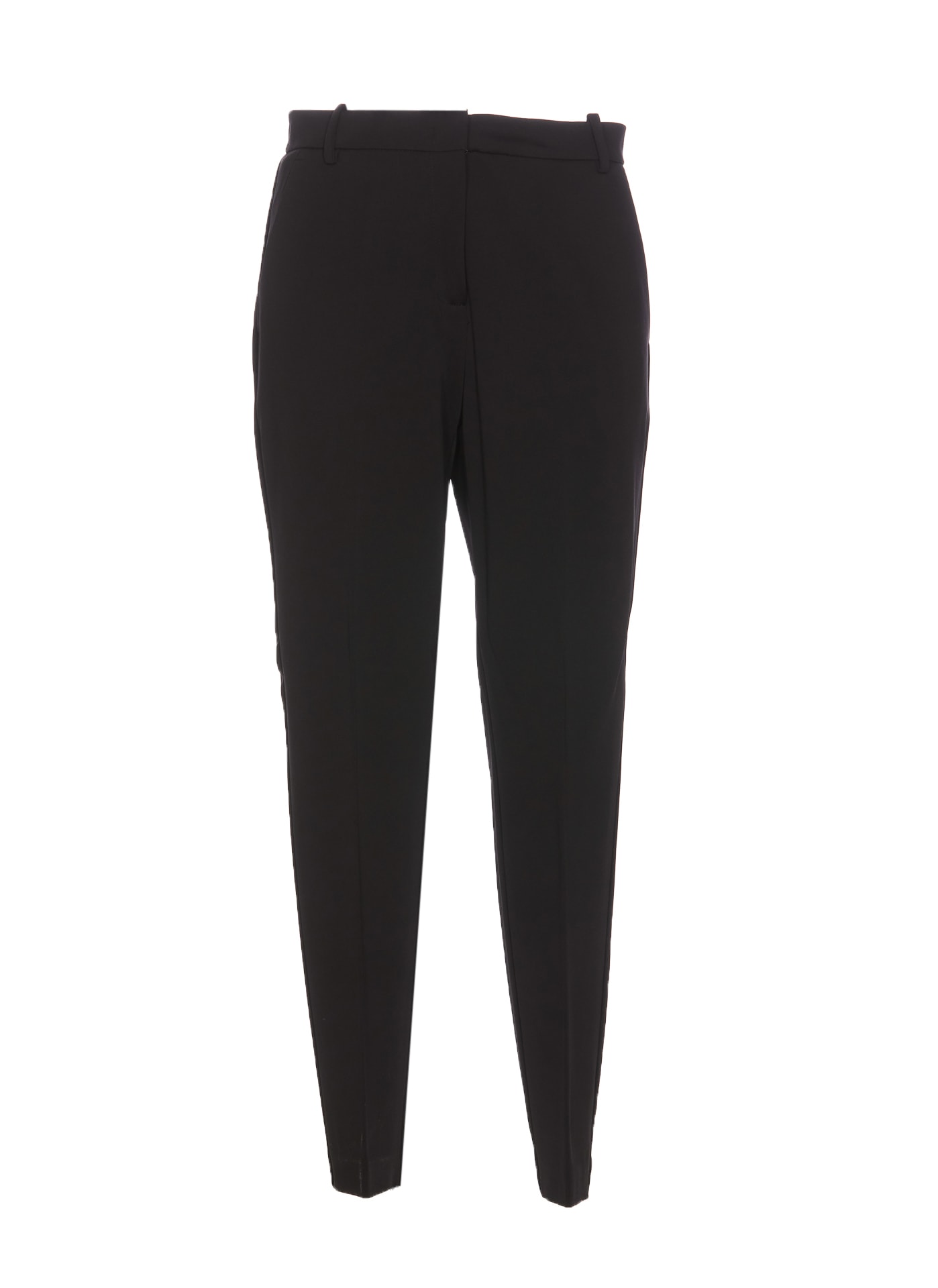 Shop Pinko Concealed Fitted Trousers In Black