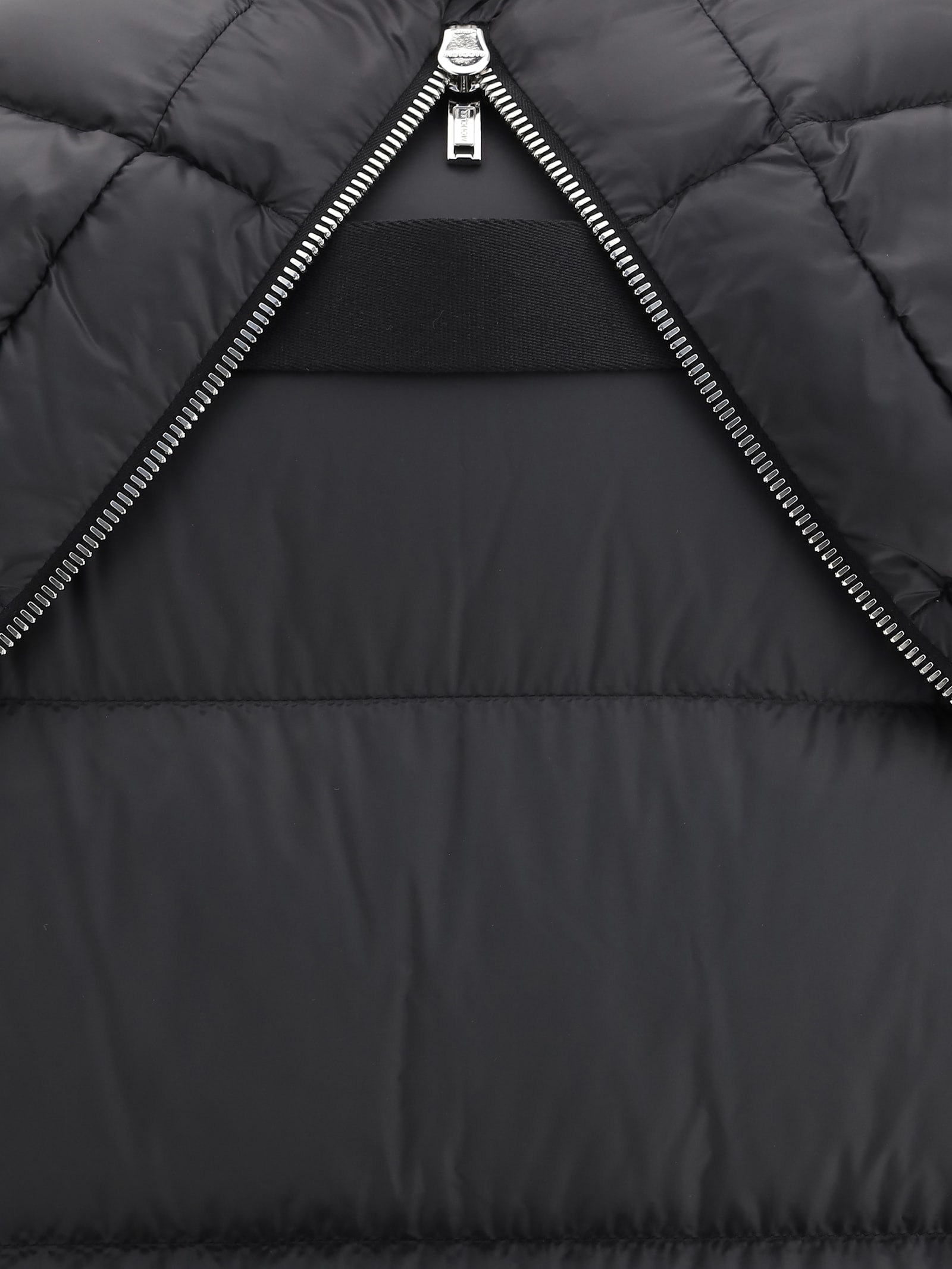 Moncler Genius Cyclopic Black Down Jacket With Removable Hood And Logo Patch In Tech Fabric Woman In Black