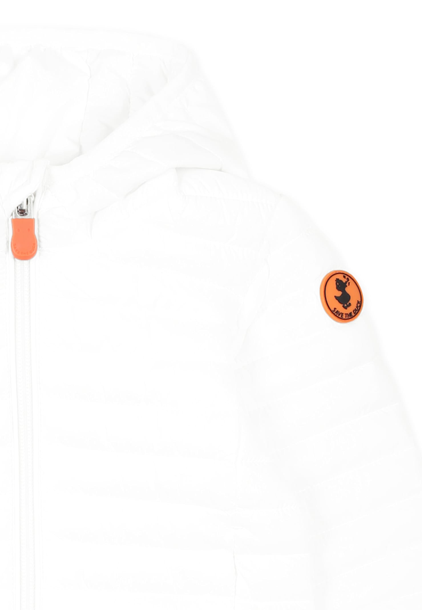Save The Duck White Nene Down Jacket For Baby Boy With Logo In White