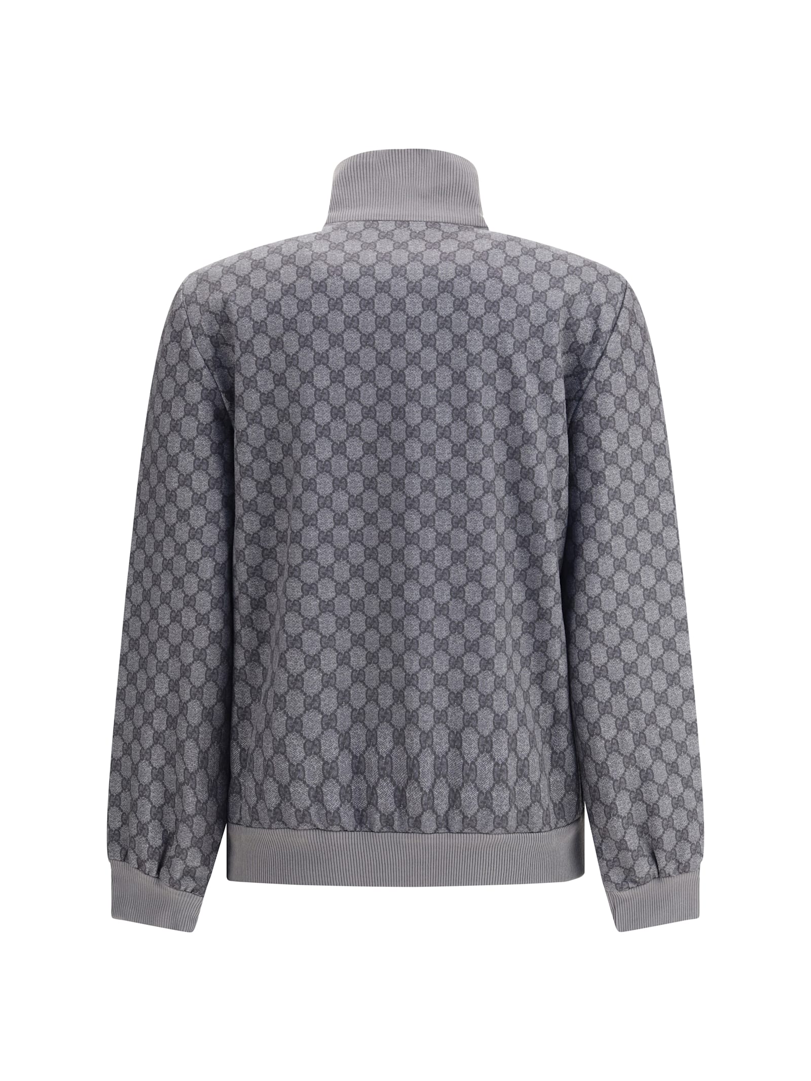 Gucci Zippered Sweatshirt In Gray
