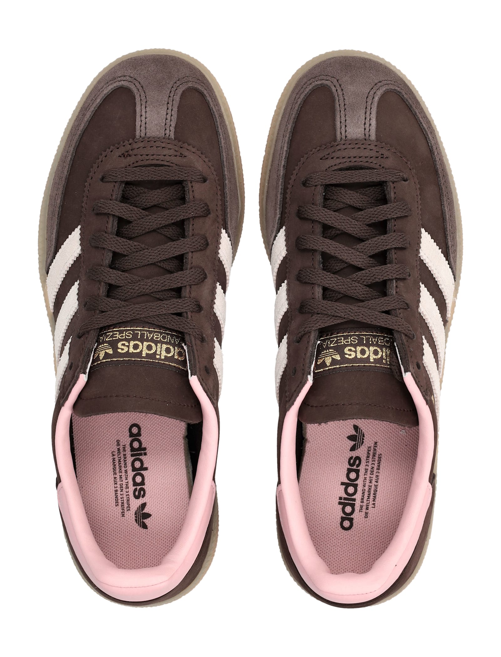 Adidas Originals Adidas Handball Spezial Brown And Pink Sneakers In Brown