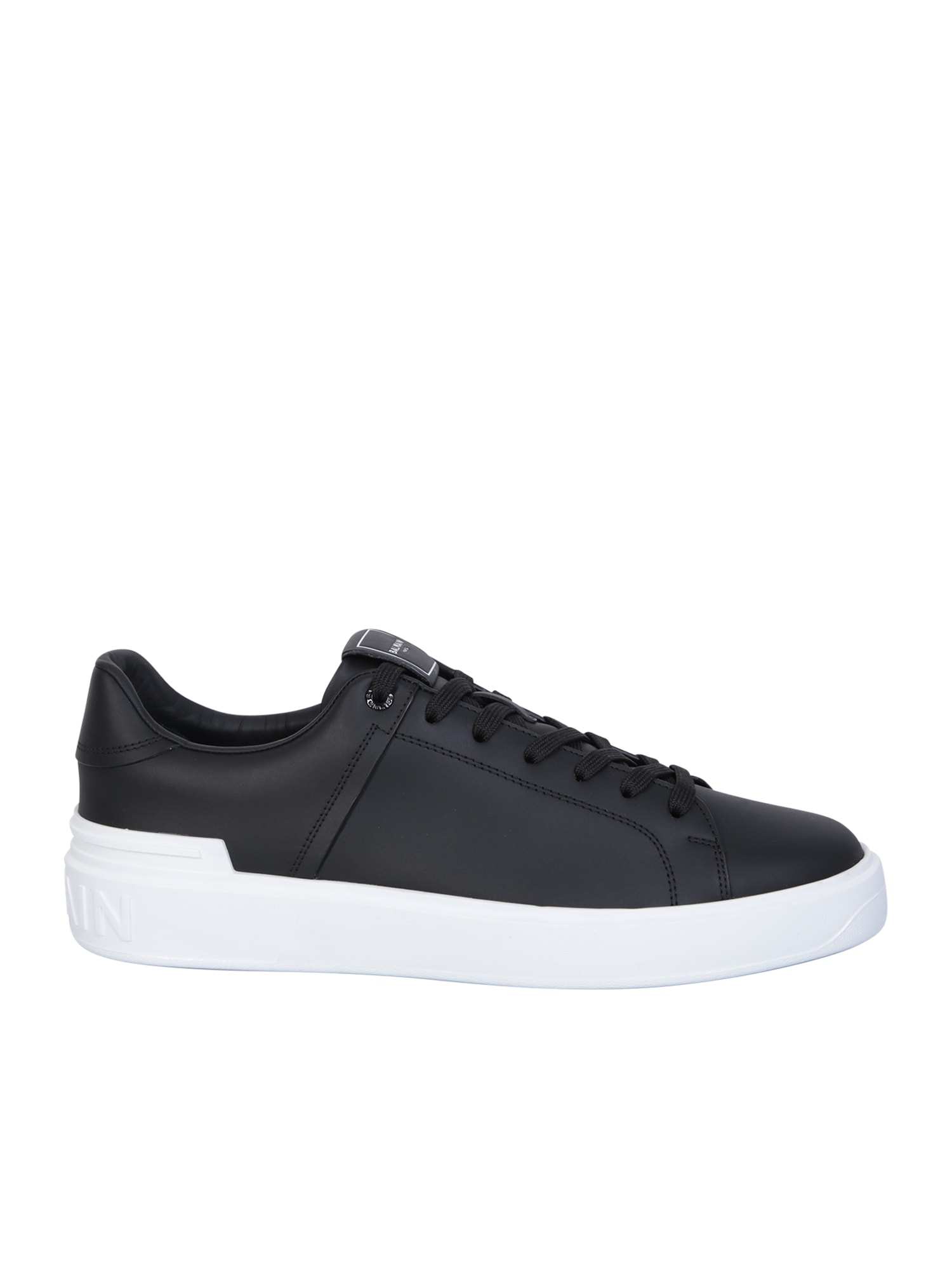 Balmain White/ Black B-court Sneakers