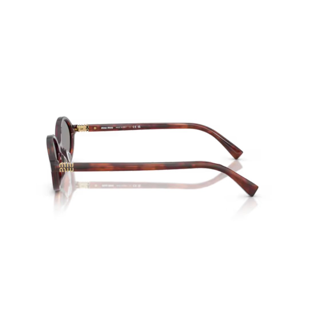 Miu Miu Oval-frame Sunglasses In Green