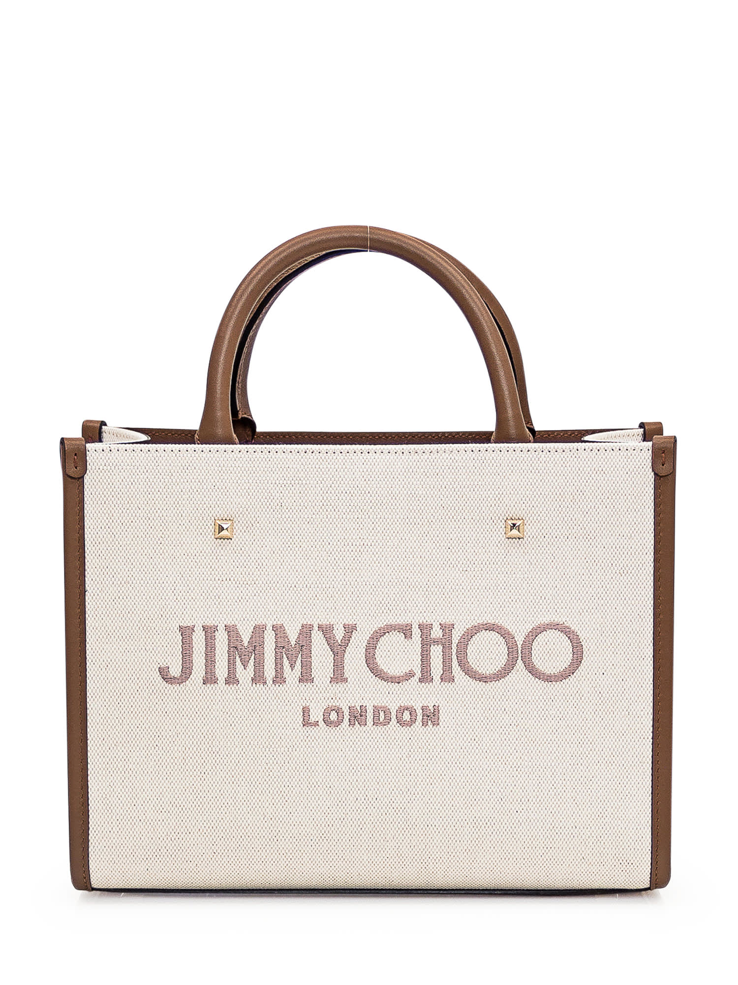 Jimmy Choo Avenue S Tote Bag In Natural/taupe/dark Tan/light G