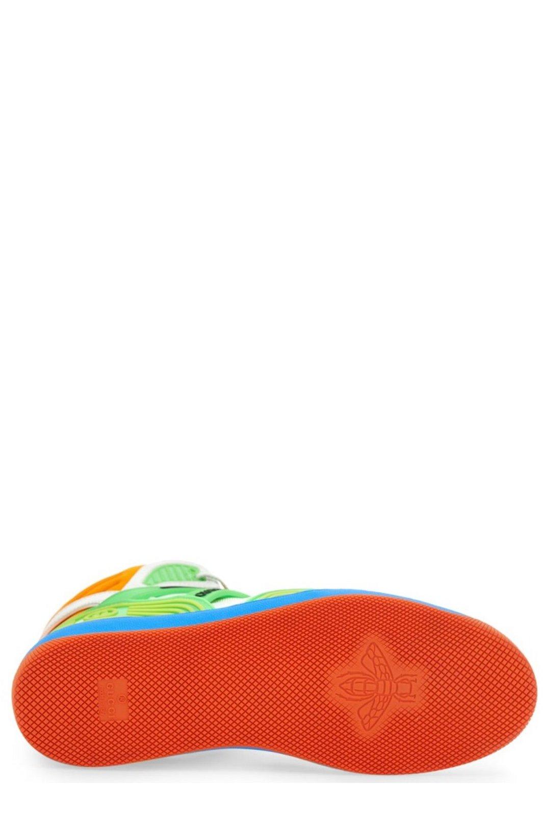 Gucci Panelled High Top Basketball Sneakers In Multicolour