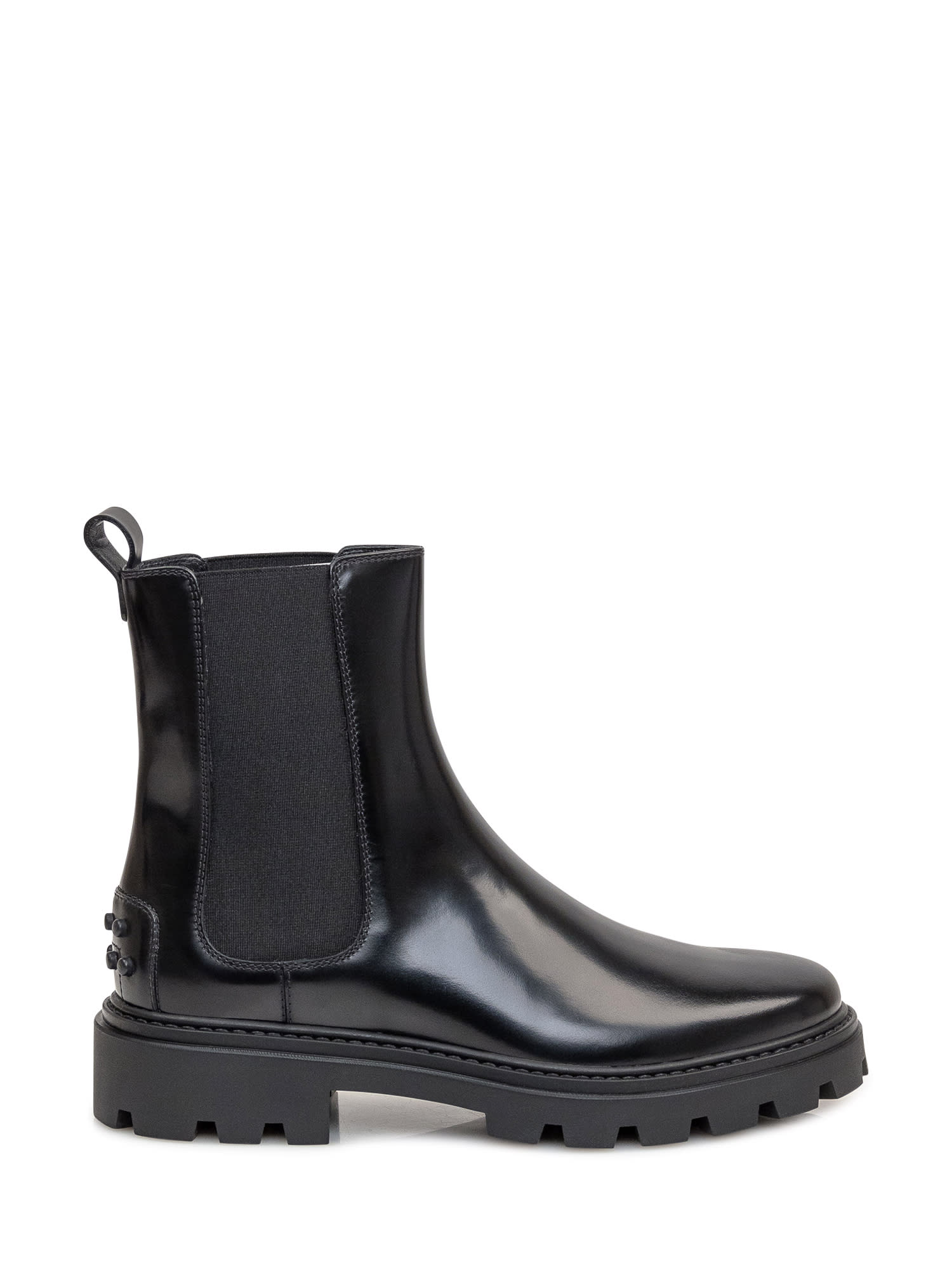 Shop Tod's Leather Boot In Nero