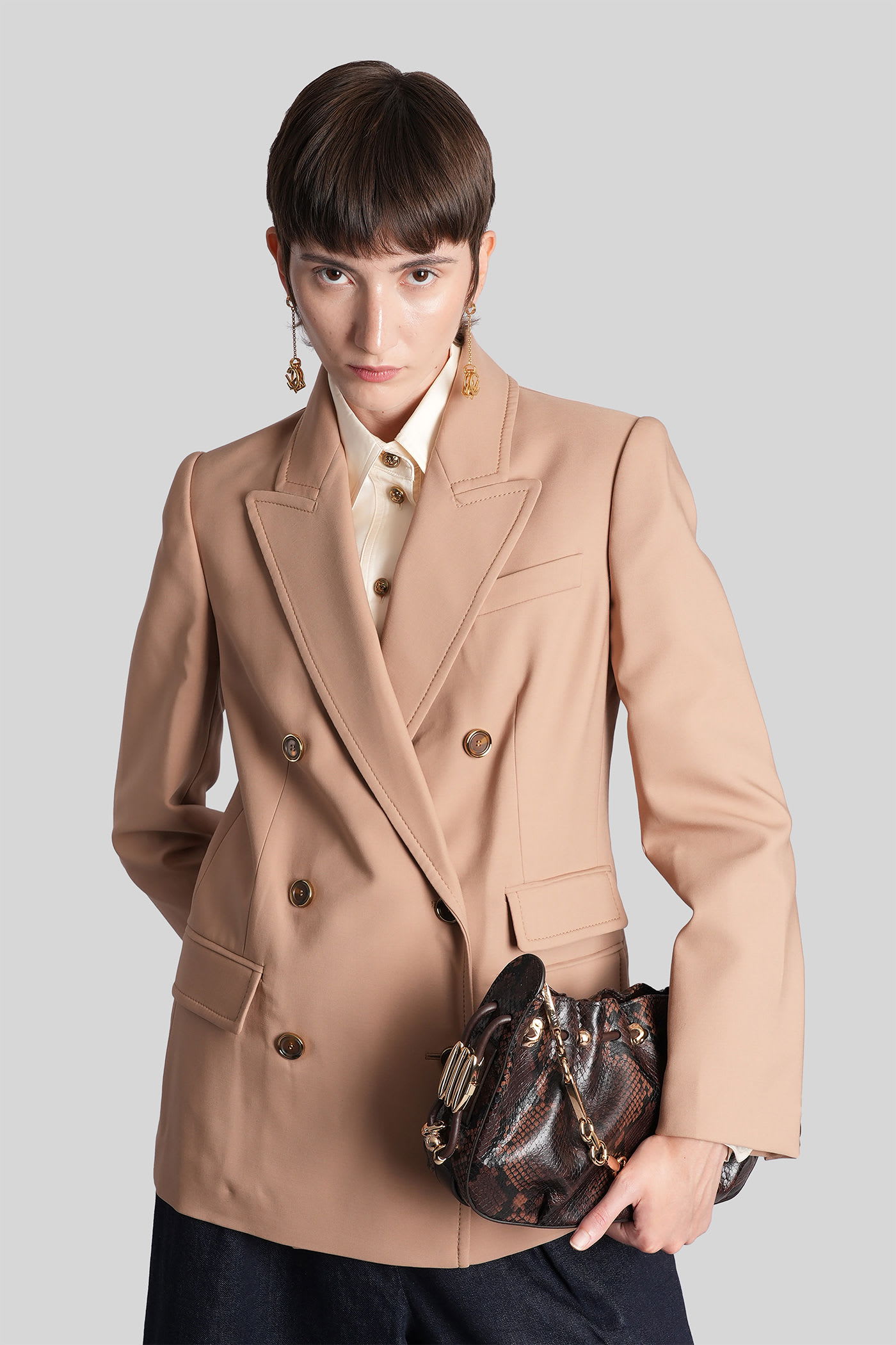 Zimmermann Blazer In Camel Wool In Brown