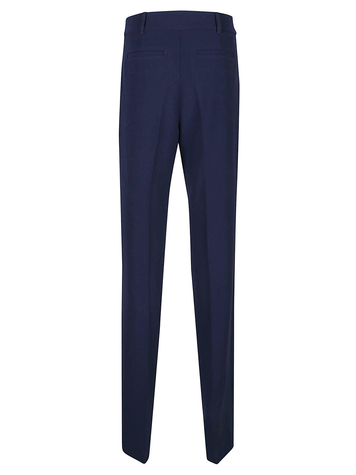 Shop Michael Michael Kors Straight-leg Tailored Trousers In Midnightblue