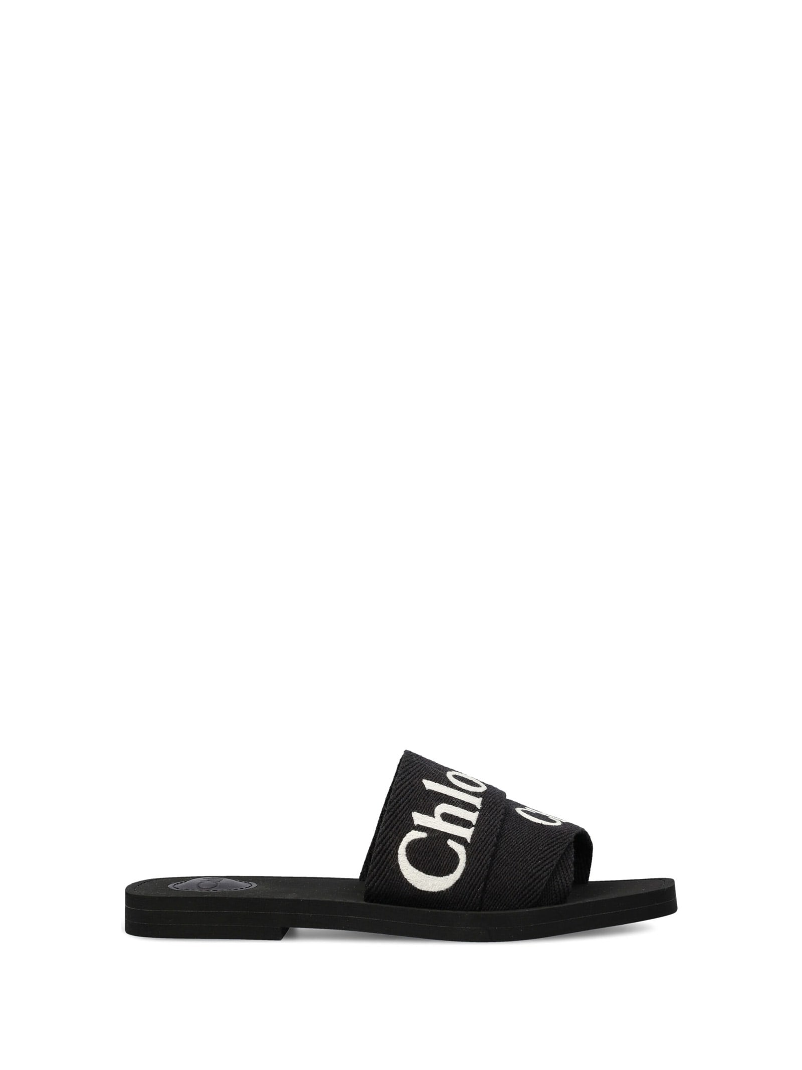 Chloé Black Woody Sandals