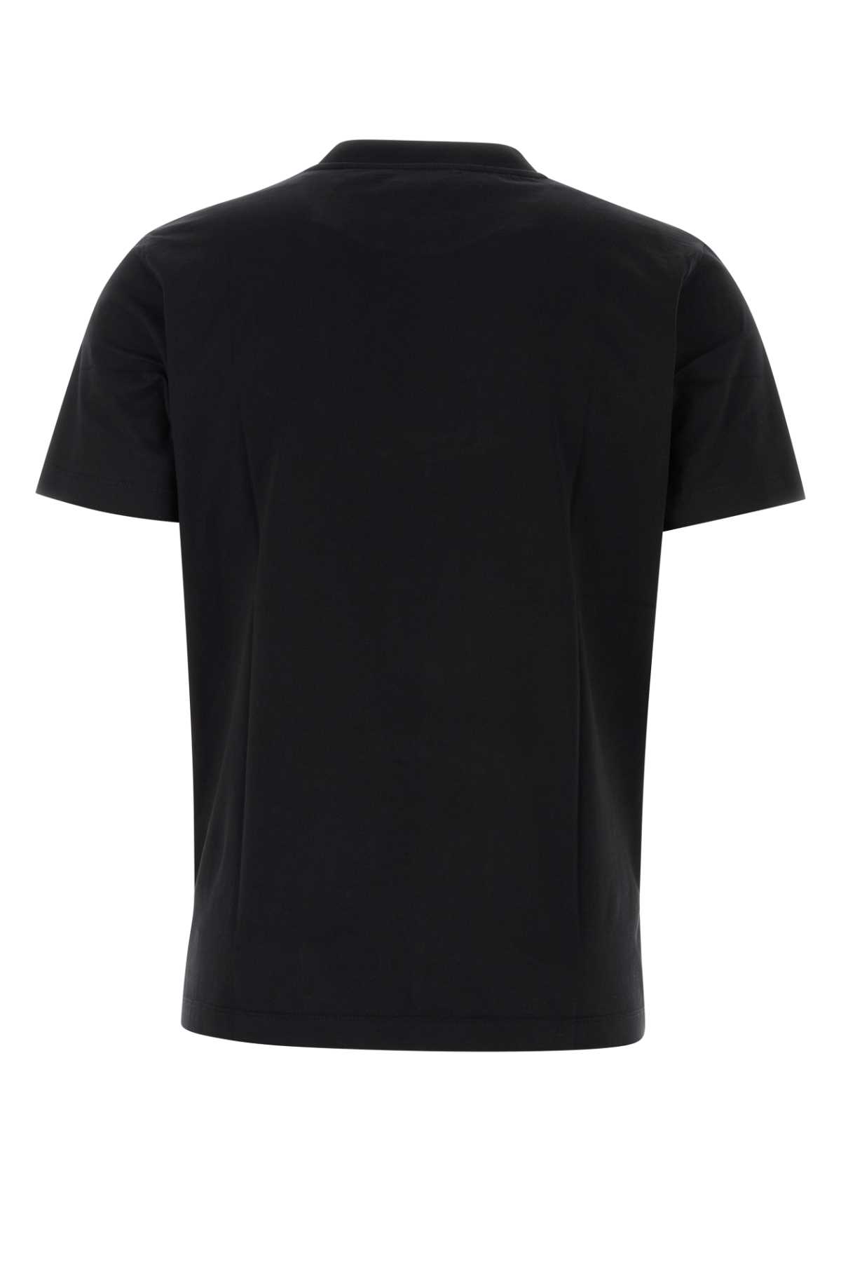 Shop Off-white Black Cotton T-shirt In 1001
