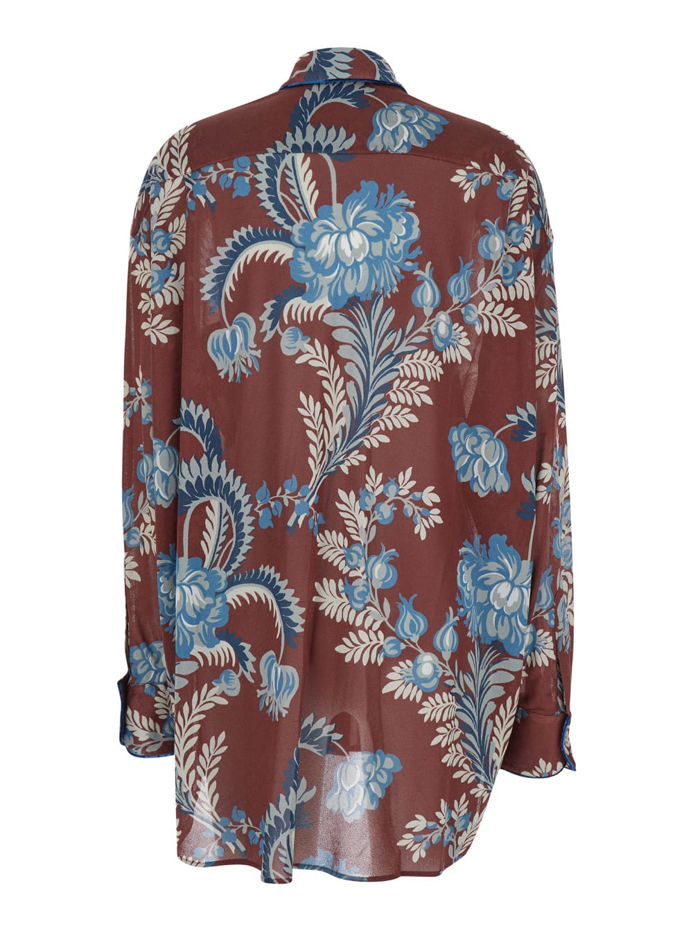 Shop Etro Bordeaux Shirt With All-over Paisley Motiv In Viscose Woman