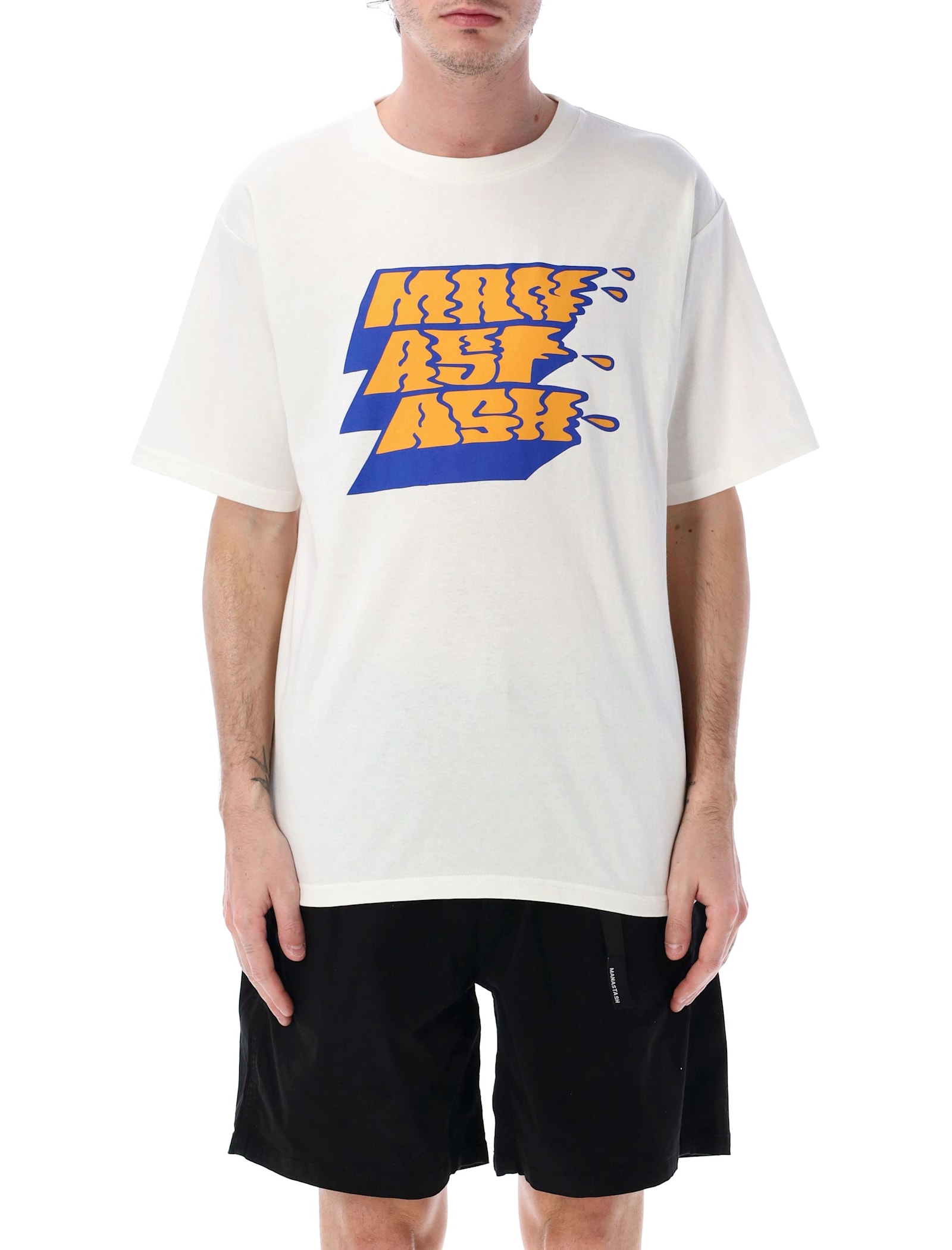 Manastash Sneeze Logo T-shirt In White