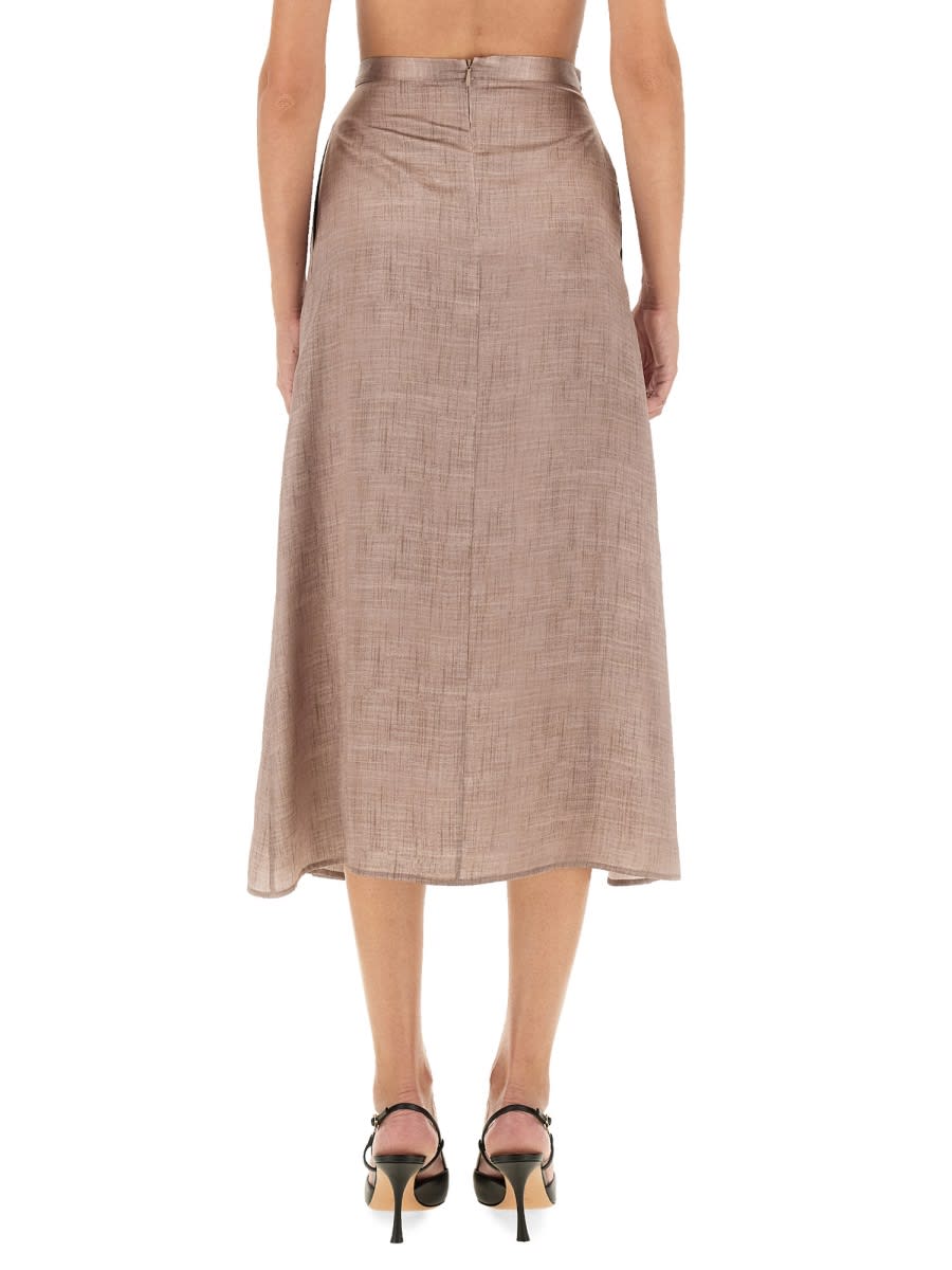 Shop Kiton Midi Skirt In Pink