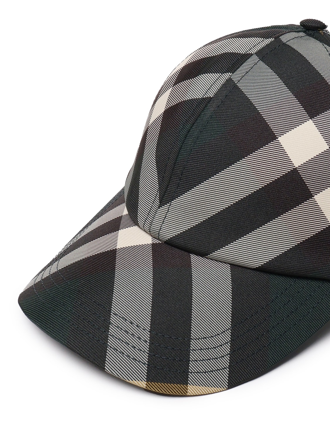 Shop Burberry Baseball Cap Check In Ivy