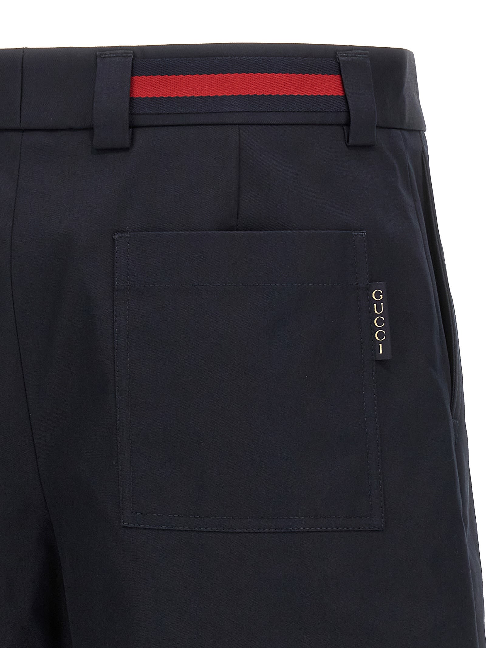 Shop Gucci Web Tape Shorts In Black