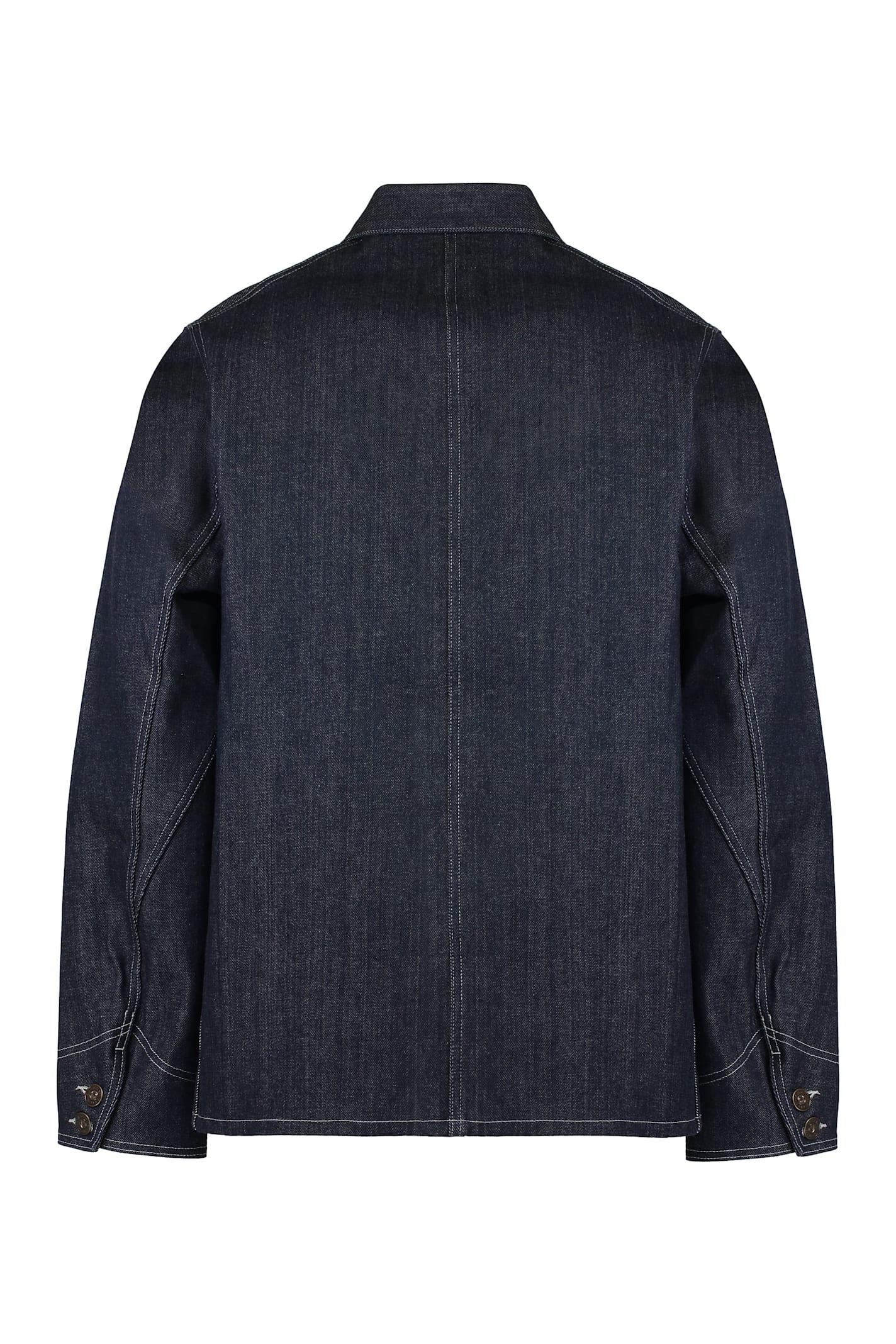 Moorer Neil Overshirt In Denim In Blue