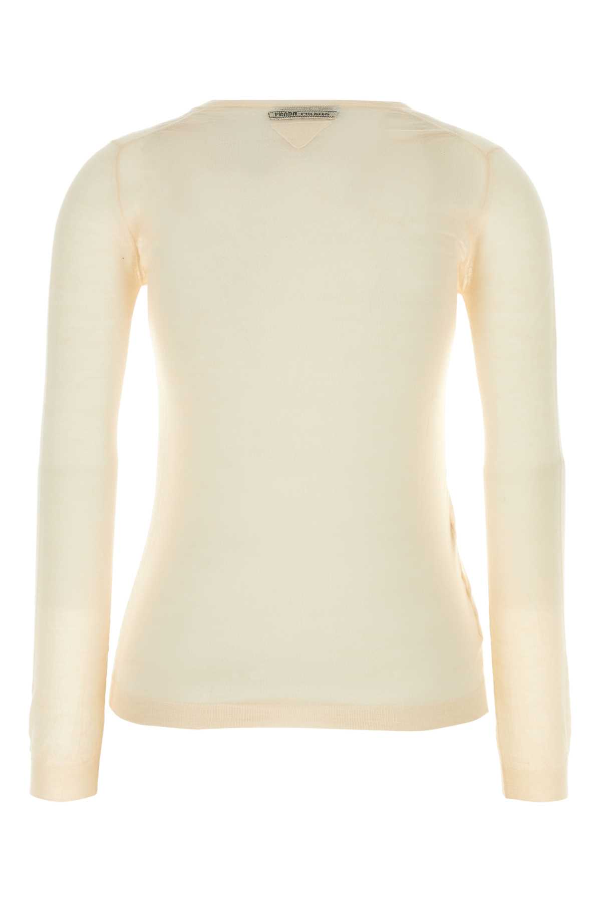 Prada Women's Skin Cashmere Blend Sweater In Naturale