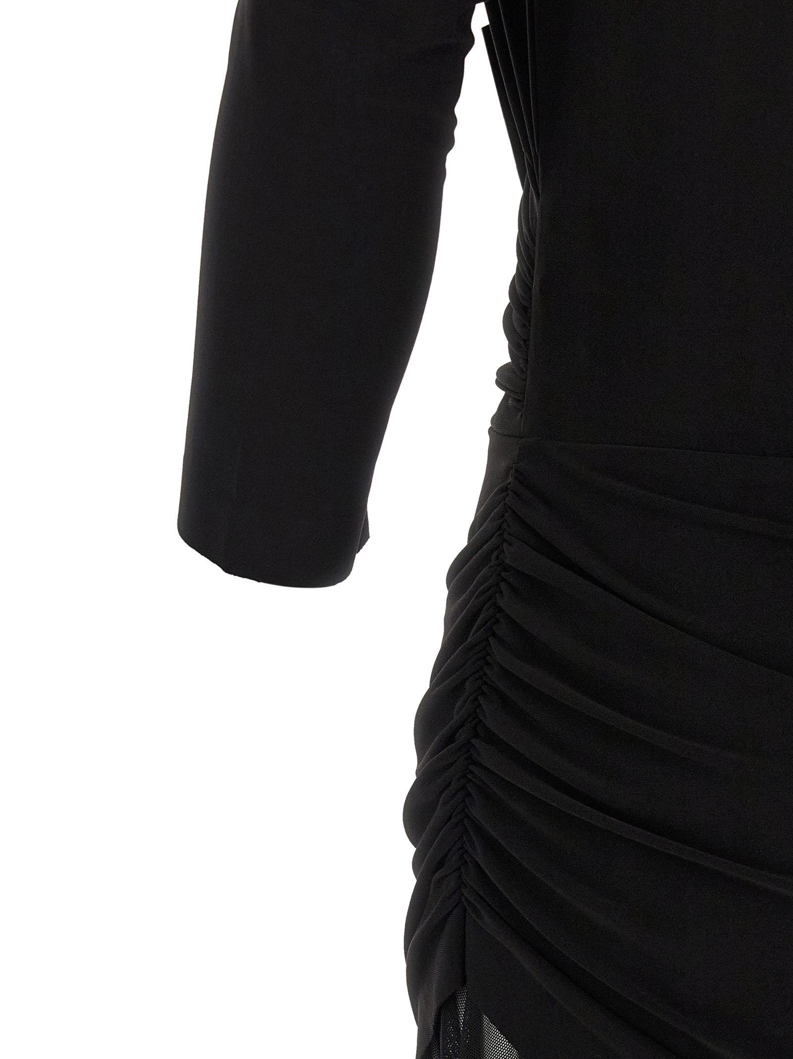 Norma Kamali Off Shoulder Sweetheart Combo Flared Gown In Black