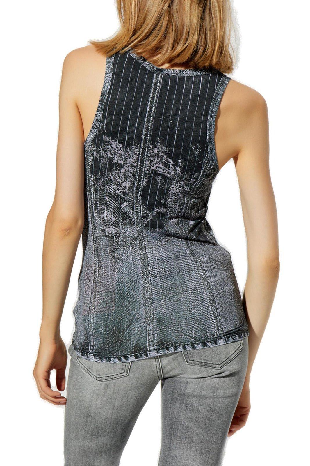 Shop Diesel Striped Tank Top In Xxa