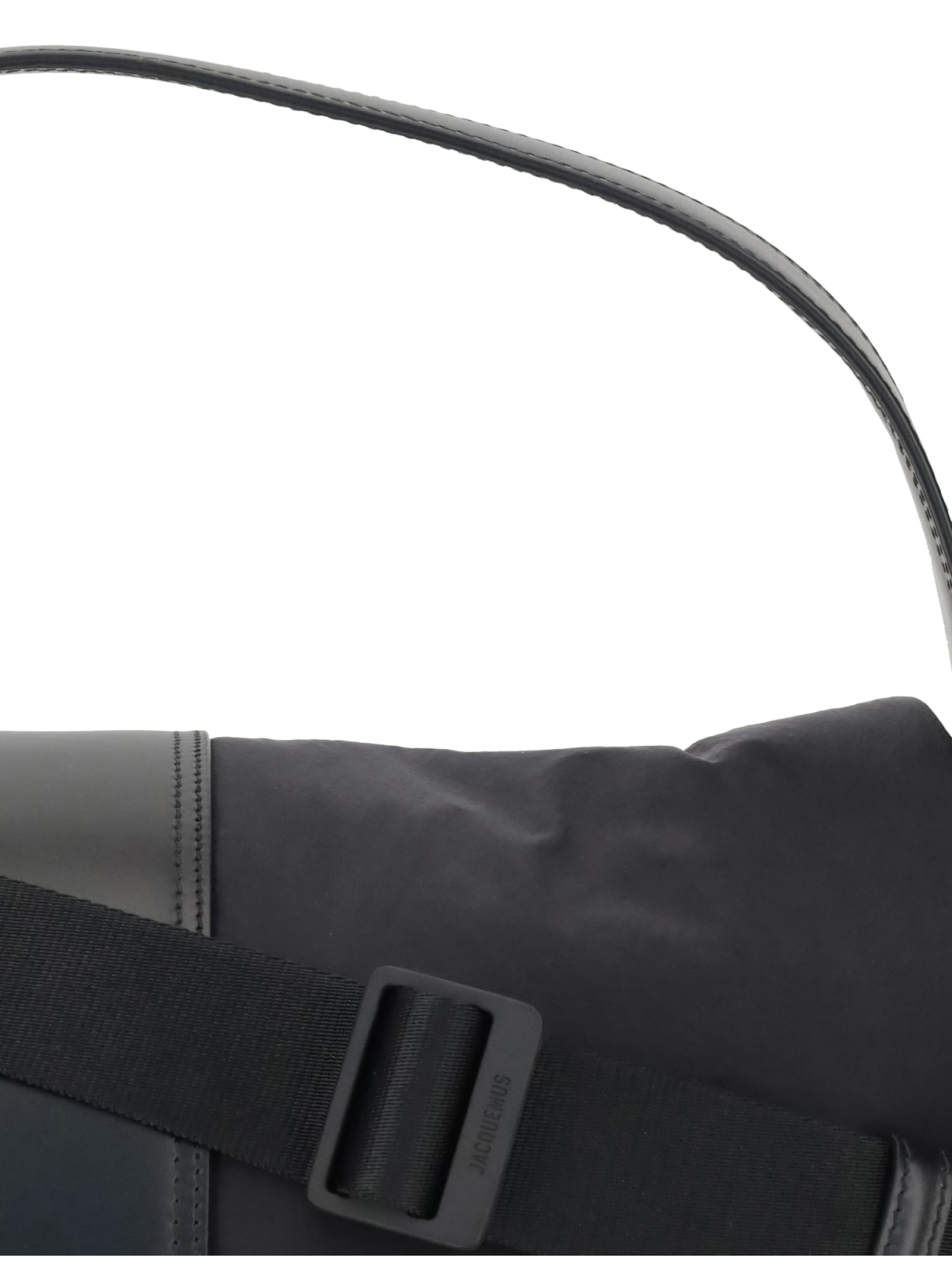 Jacquemus The Messenger Bambino Bag With Adjustable Shoulder Strap In Black